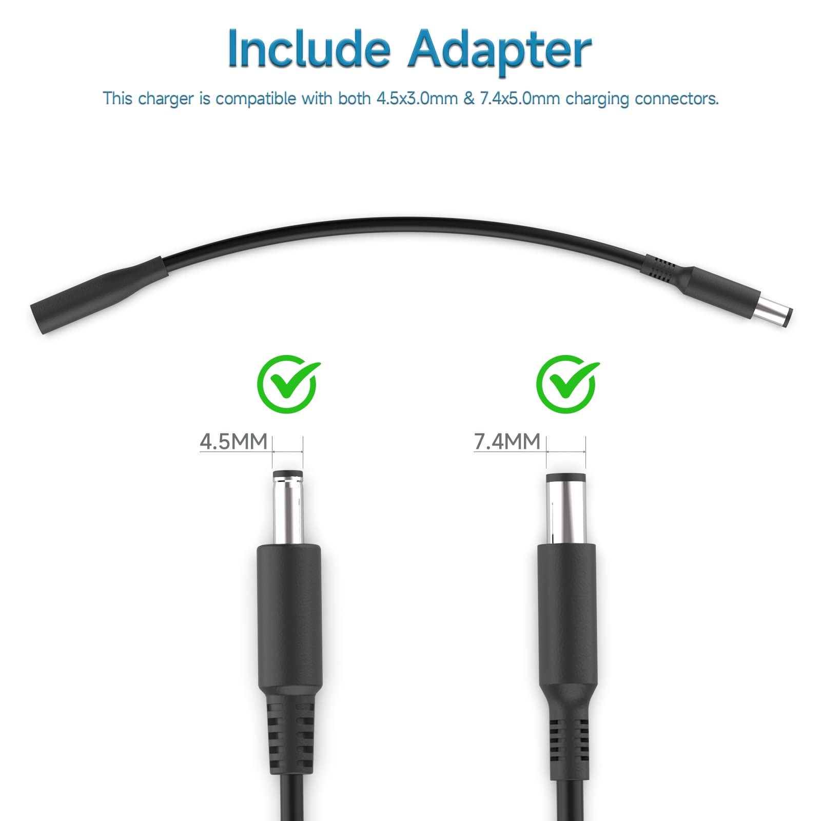 Dell 65W Ac Charger For Dell Inspiron 15 3000 15 5000 15 7000 17 7000 17 5000 17 3000 2 In 1 Series 3501 3511 3583 3593 7573 5758 5755 5558 Ha65Ns5 00 Xps 9350 9360 La65Ns2 01 Charger Laptop Power