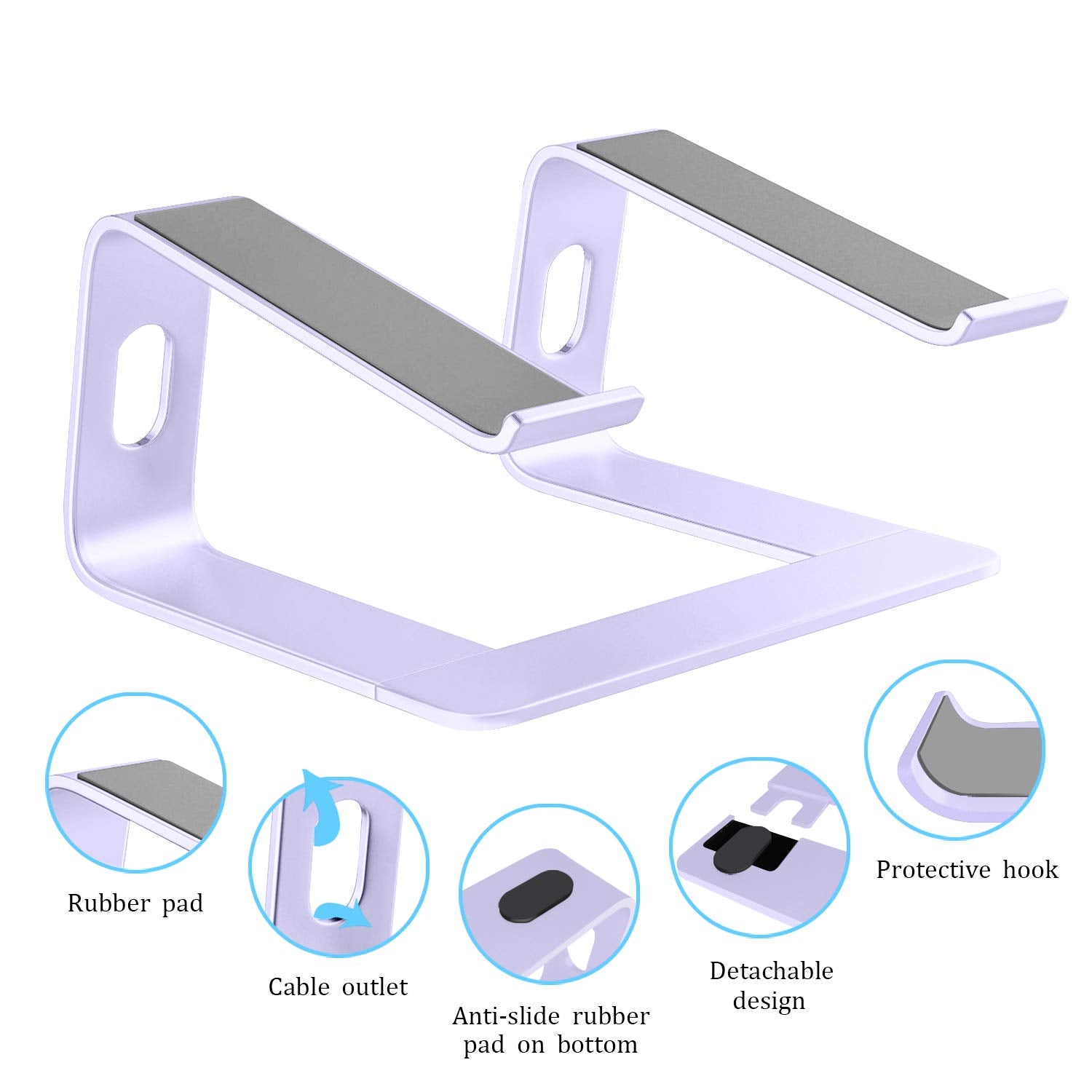 Orionstar Laptop Stand Aluminum Laptop Riser Compatible With Mac Macbook Air Pro 10 To 15.6 Inch Notebook Computer, Ergonomic El