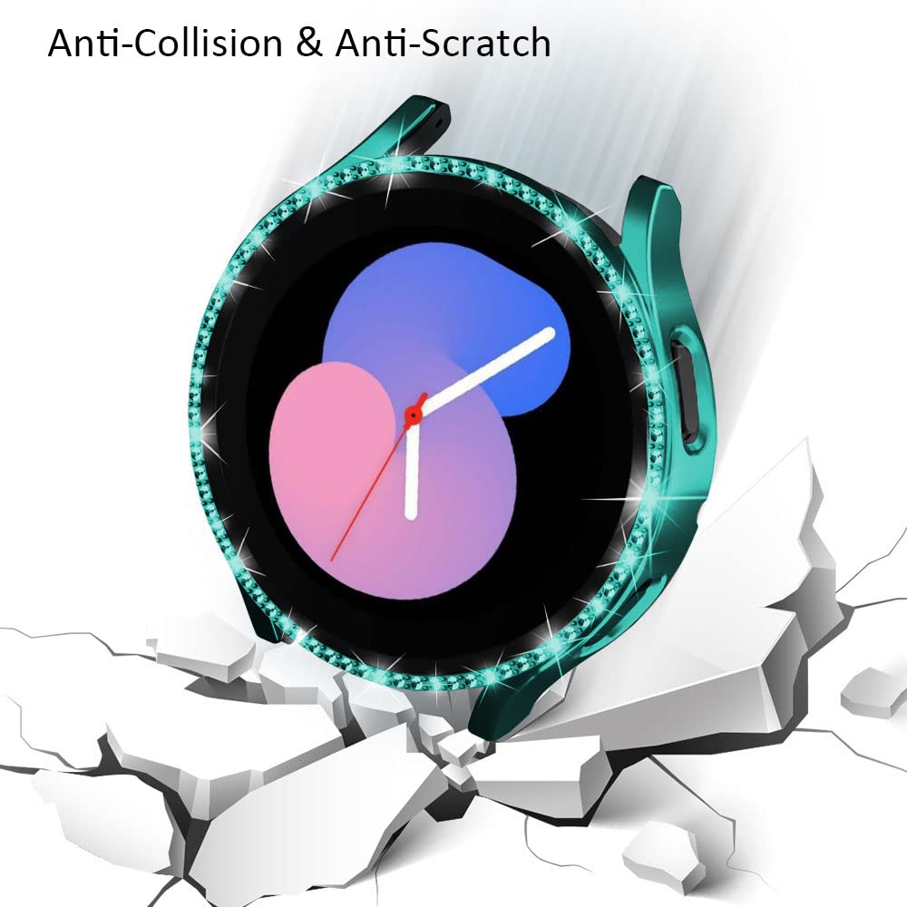 Dealele [2 Pack] Cases Compatible With Samsung Galaxy Watch 5 Pro 45Mm, Bling Single Row Diamond Pc Protective Case Replacement