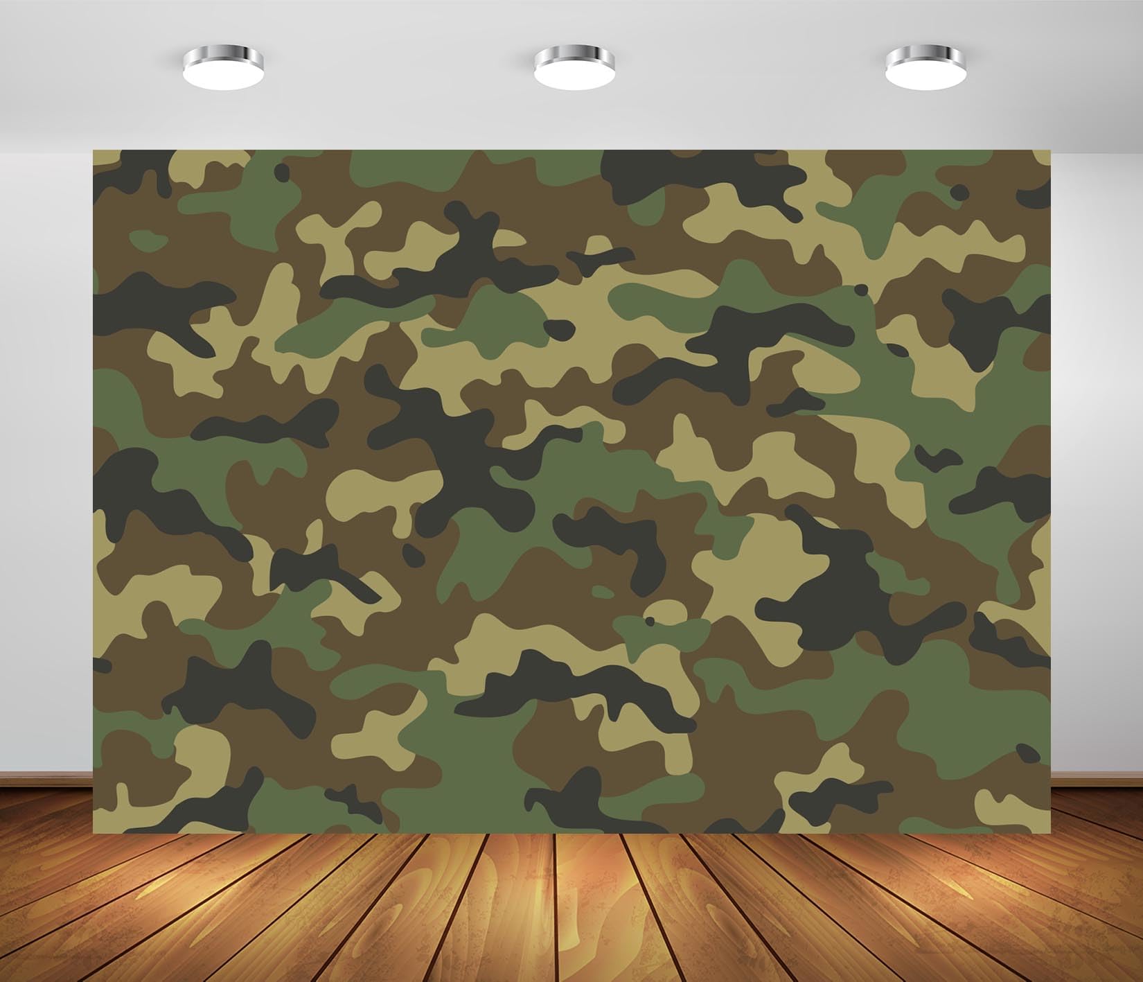 Beleco 7X5Ft Fabric Abstract Camouflage Texture Backdrop Army Soldier Military Background Welcome Soldier Theme Party Decoration