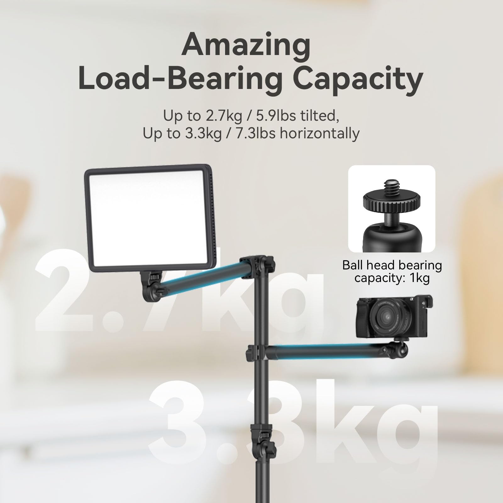 Smallrig Live Desktop Camera Bracket, Camera Desk Mount Stand With Flexible Arm With 360 Rotatable Ball Head, Tabletop C Clamp F