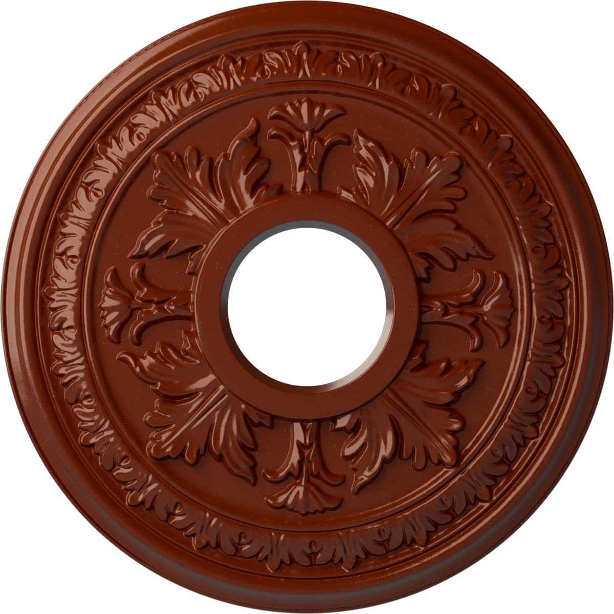 Ekena Millwork CM15BAFIF 15-3/8 x 4-1/4 x 1-1/2 Baltimore Ceiling Medallion, FireBrick