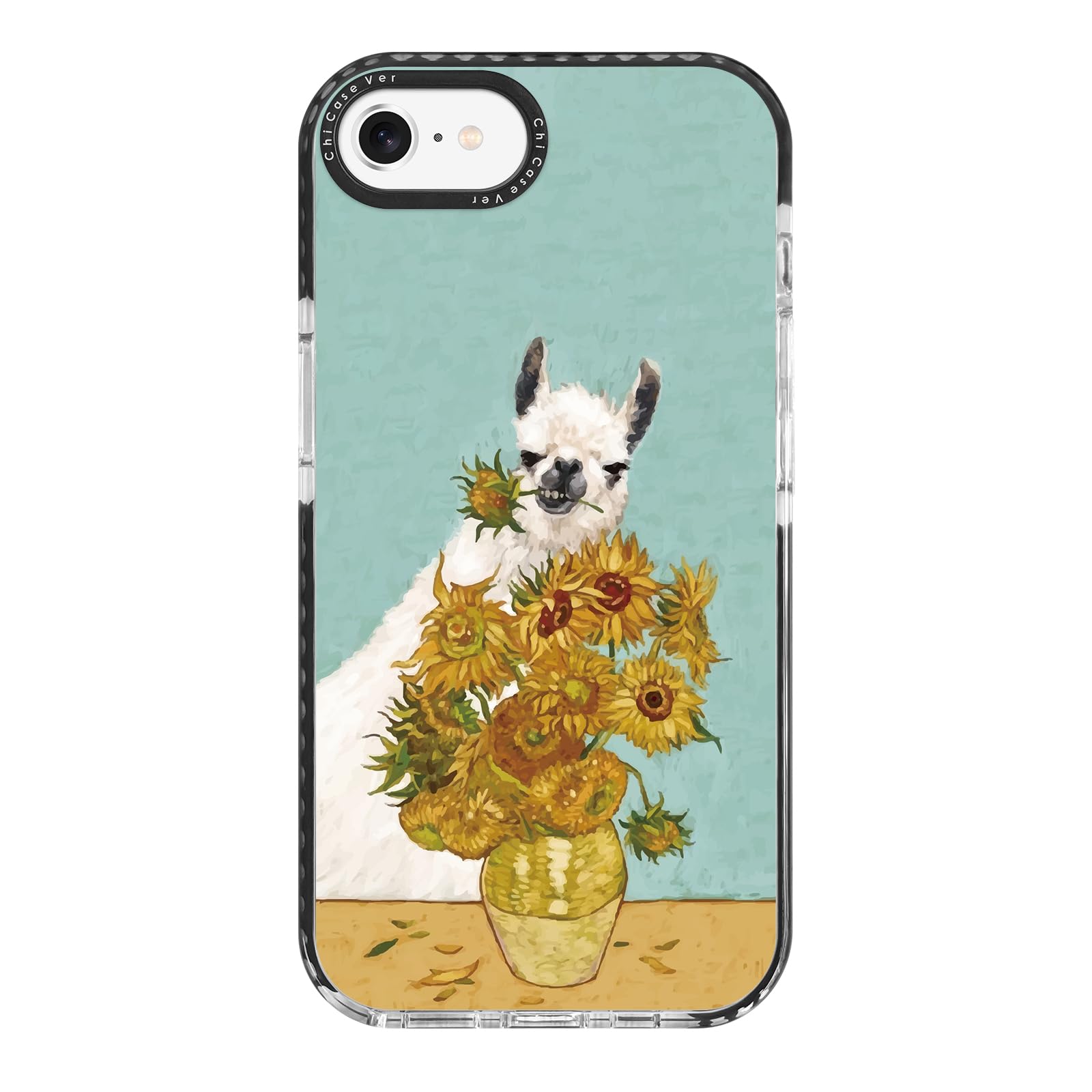 ChiCaseVer for iPhone 7/8/SE Case, Stained Glass Rose Garden Pattern, Military-Grade Drop Protection, Elegant Floral Soft Slim T