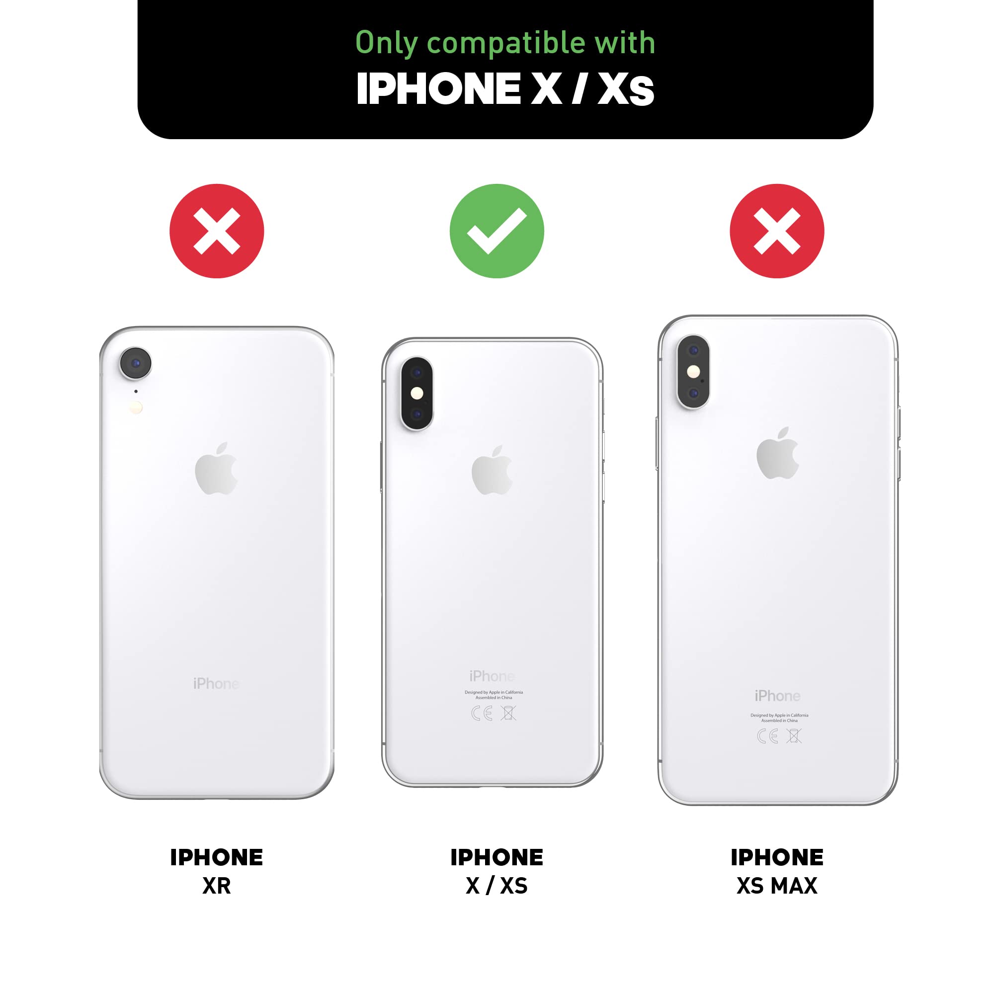 Adidas Iphone X/Xs Black/White Originals Molded Phone Case, Iphone Adidas Case, Drop Resistant Adidas Phone Case