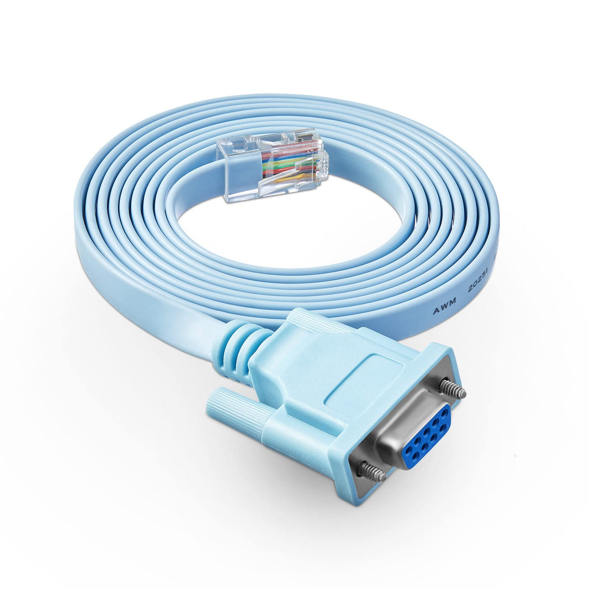 Rj45 To Db9 Console Cable, 1.8M/6Ft Rs232 To Rj45 Console Cables Serial Port Management Adapter Compatible With Cisco Router Swi