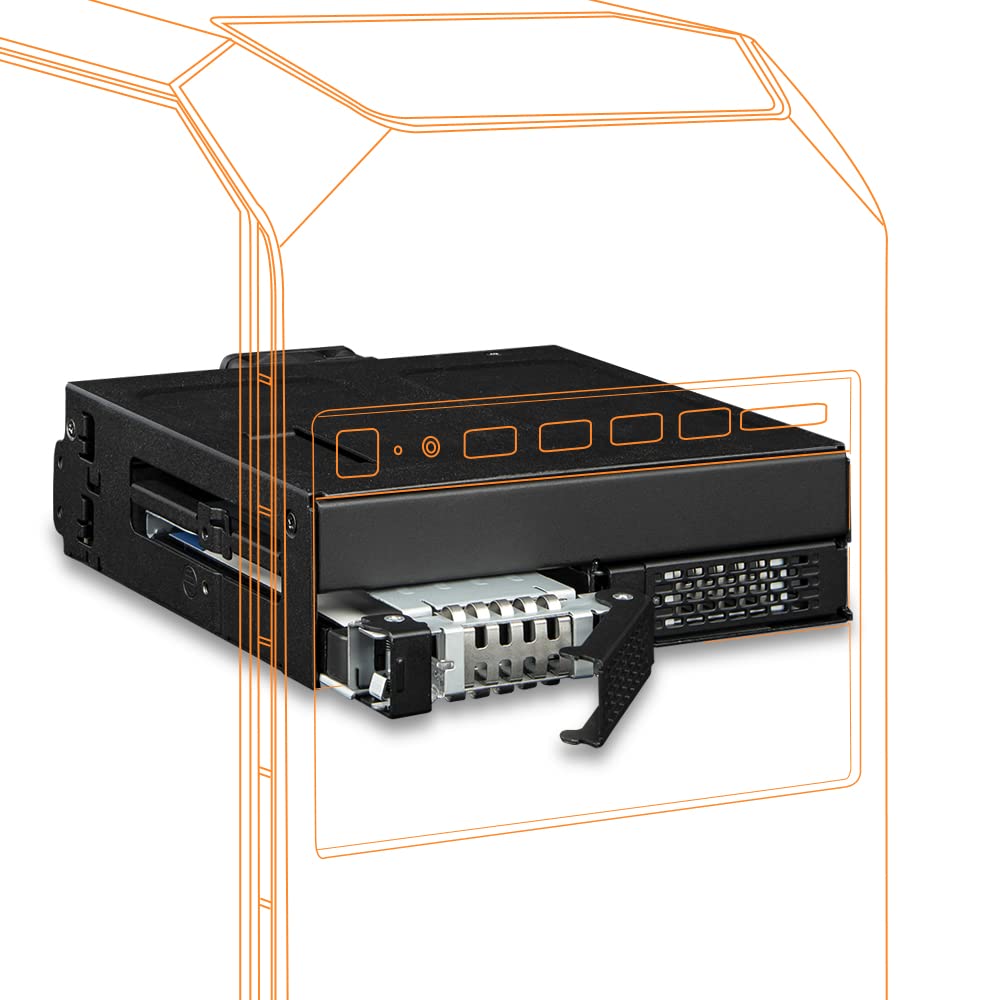 ICY DOCK 2 Bay U.2/U.3 NVMe SSD PCIe 4.0 Enclosure for 5.25 Bay | ToughArmor MB105VPB