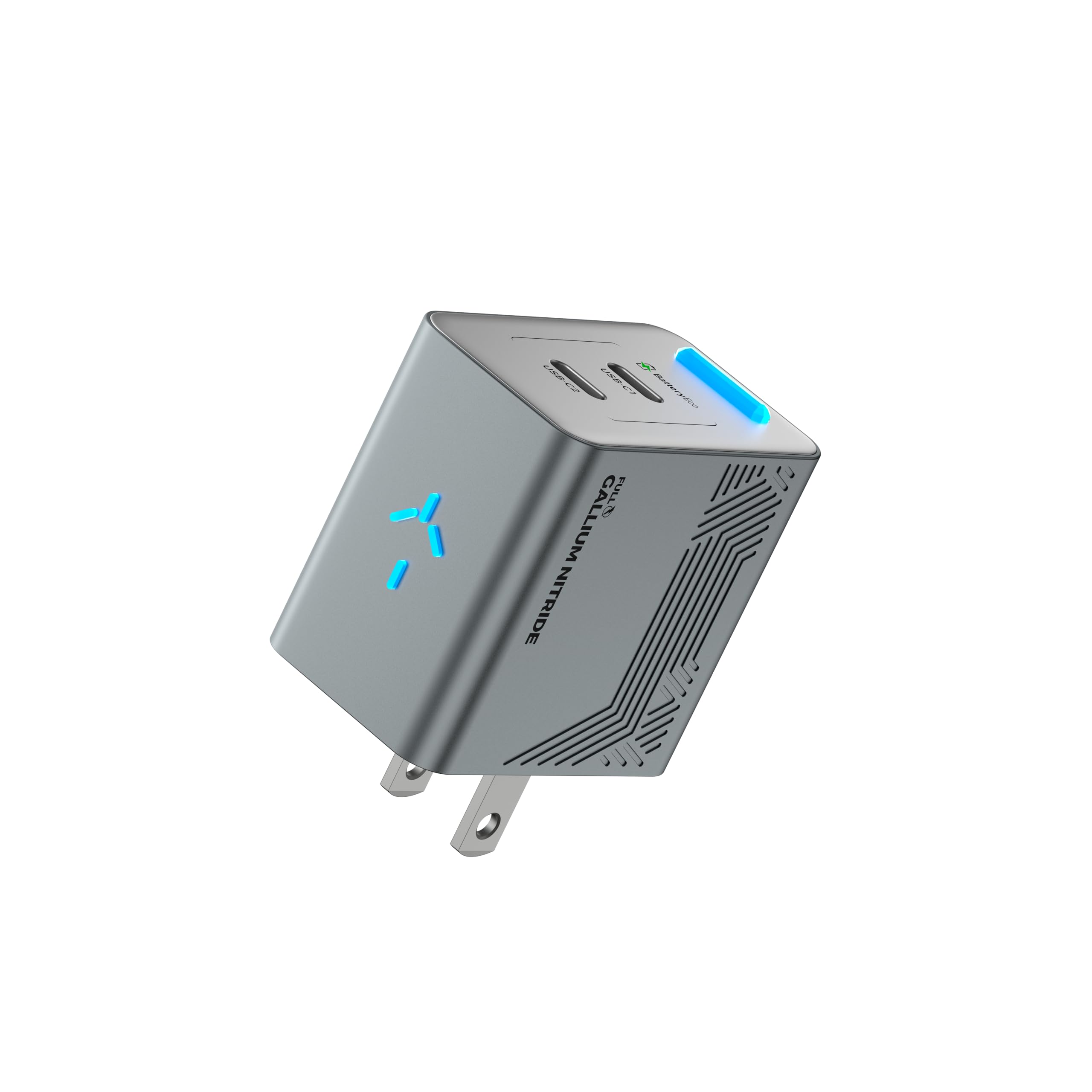 PHYSCE 35W Dual Port Charger Block, RGB Eco Fast Charger, USB C Wall Charger with Foldable Plug for iPhone 17/16 Series, iPad, G