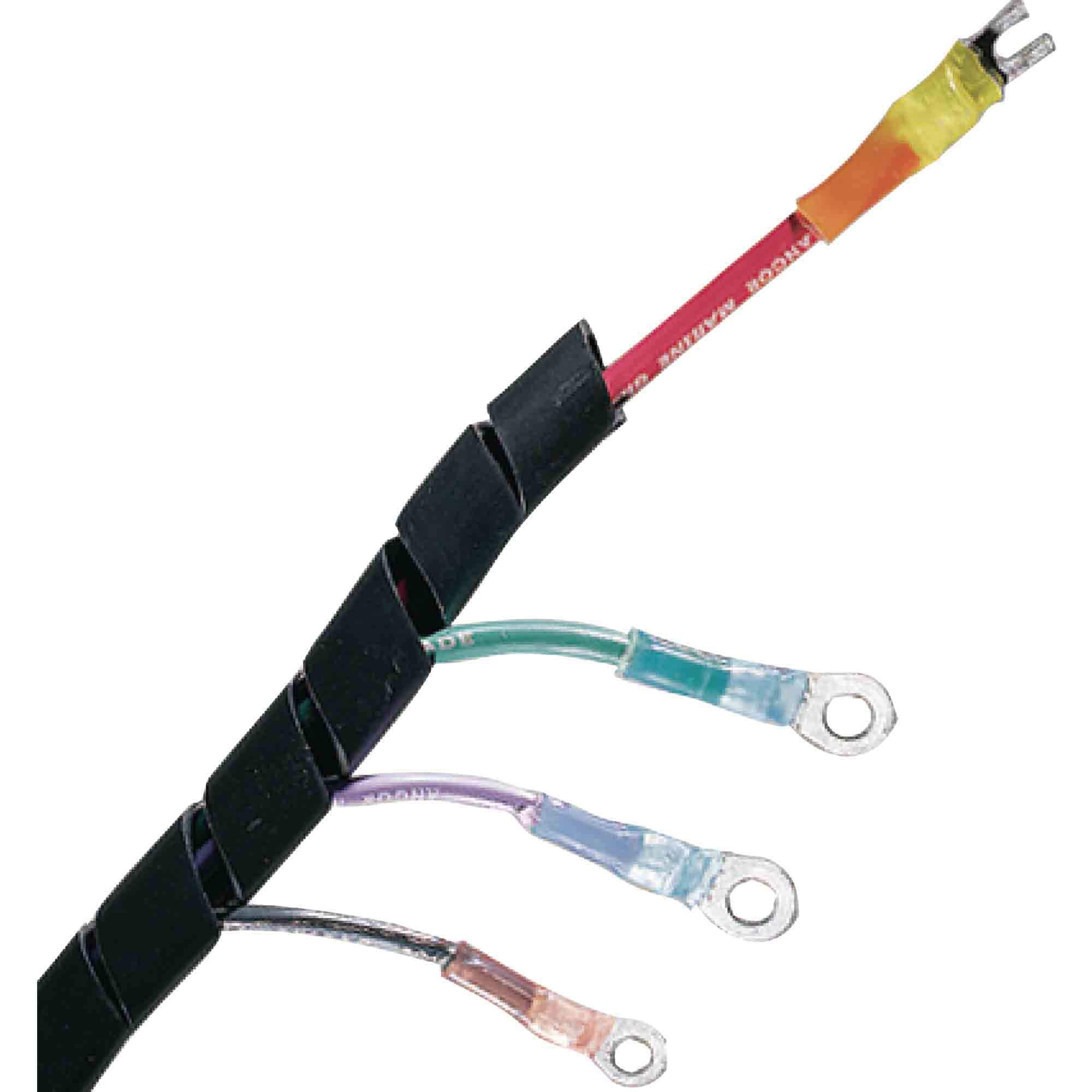 Ancor 452501 Marine Grade Electrical Spiral Wrap (1/2-Inch, Black, 10-Feet),WBEEAB000NV2A18
