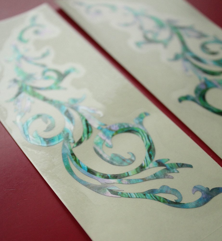 Jockomo Gothic Vine Mx Symmetrical Set Perfect For Guitars And Bass Pickguard Inlay Sticker