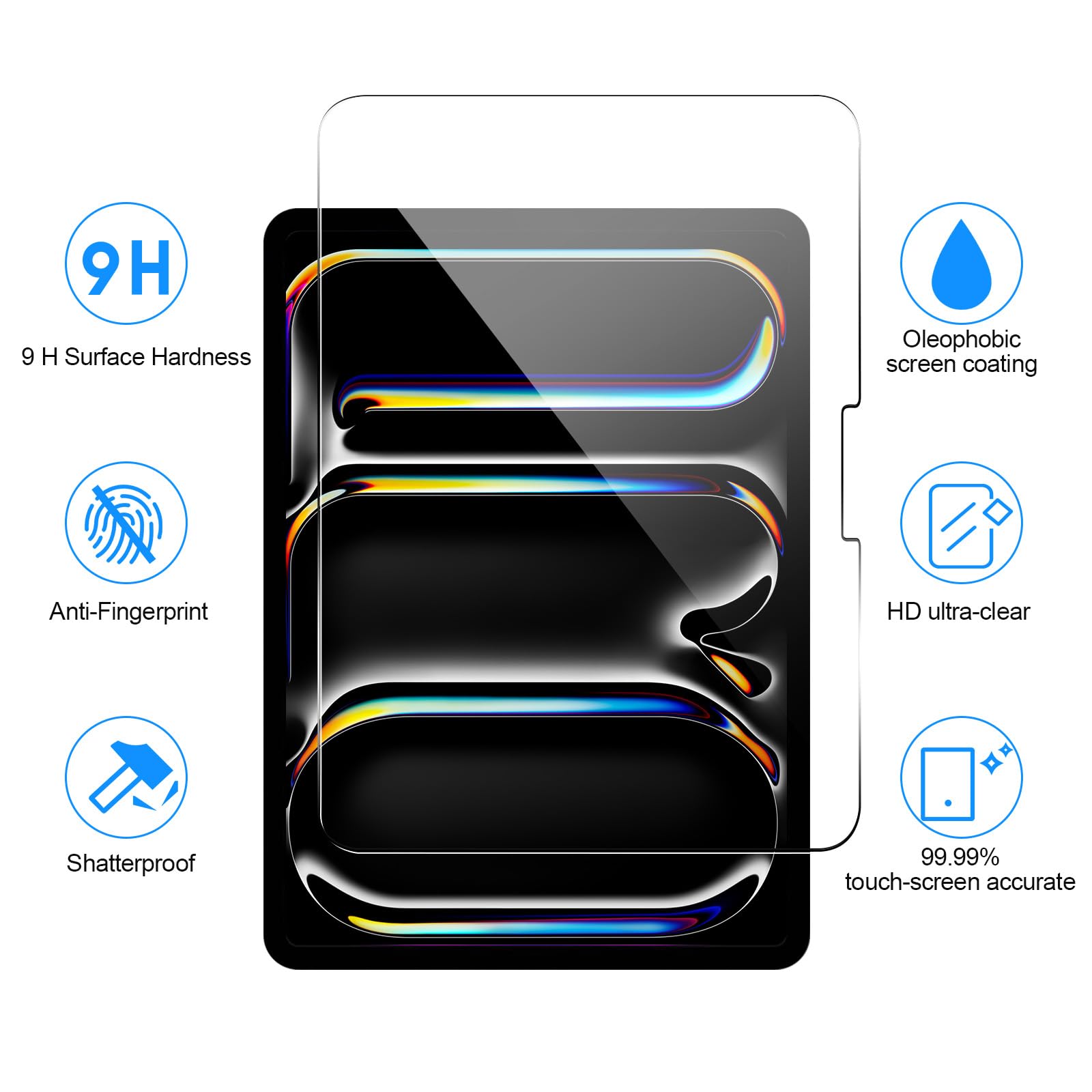 Sibeitu Screen Protector For Ipad Pro 11 Inch 2024 Model M4, 2 Pack Ipad Pro 5Th Generation Tempered Glass Film, 9H Hardness Hd