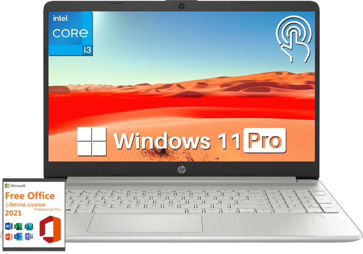 Hp Essential Laptop For Business Student, 15.6'' Touchscreen, Microsoft Office Lifetime License & Windows 11 Pro, 64Gb Ram, 2Tb 