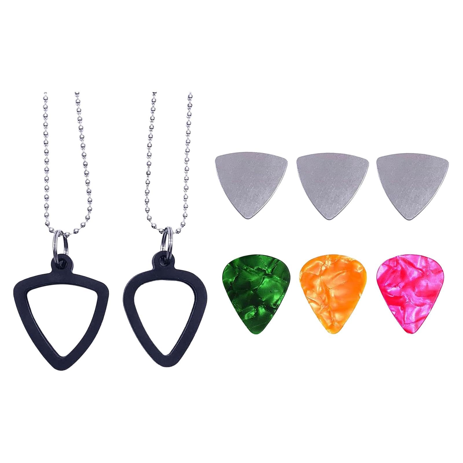 Atorse Guitar Pick Holder Guitar Picks Storage Necklace For Ukulele Musicians Gifts