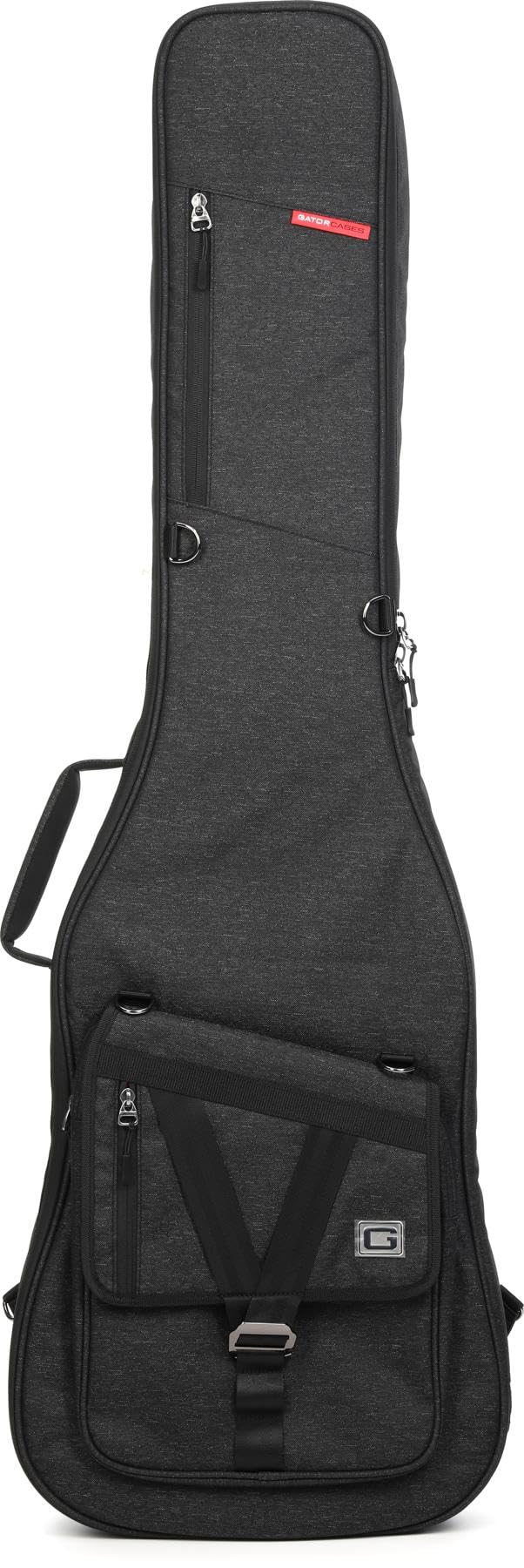 Gator Cases Transit Series Lightweight Bass Guitar Gig Bag with Back Pack Straps, Weather Resistant Exterior, and Rubberized Bot