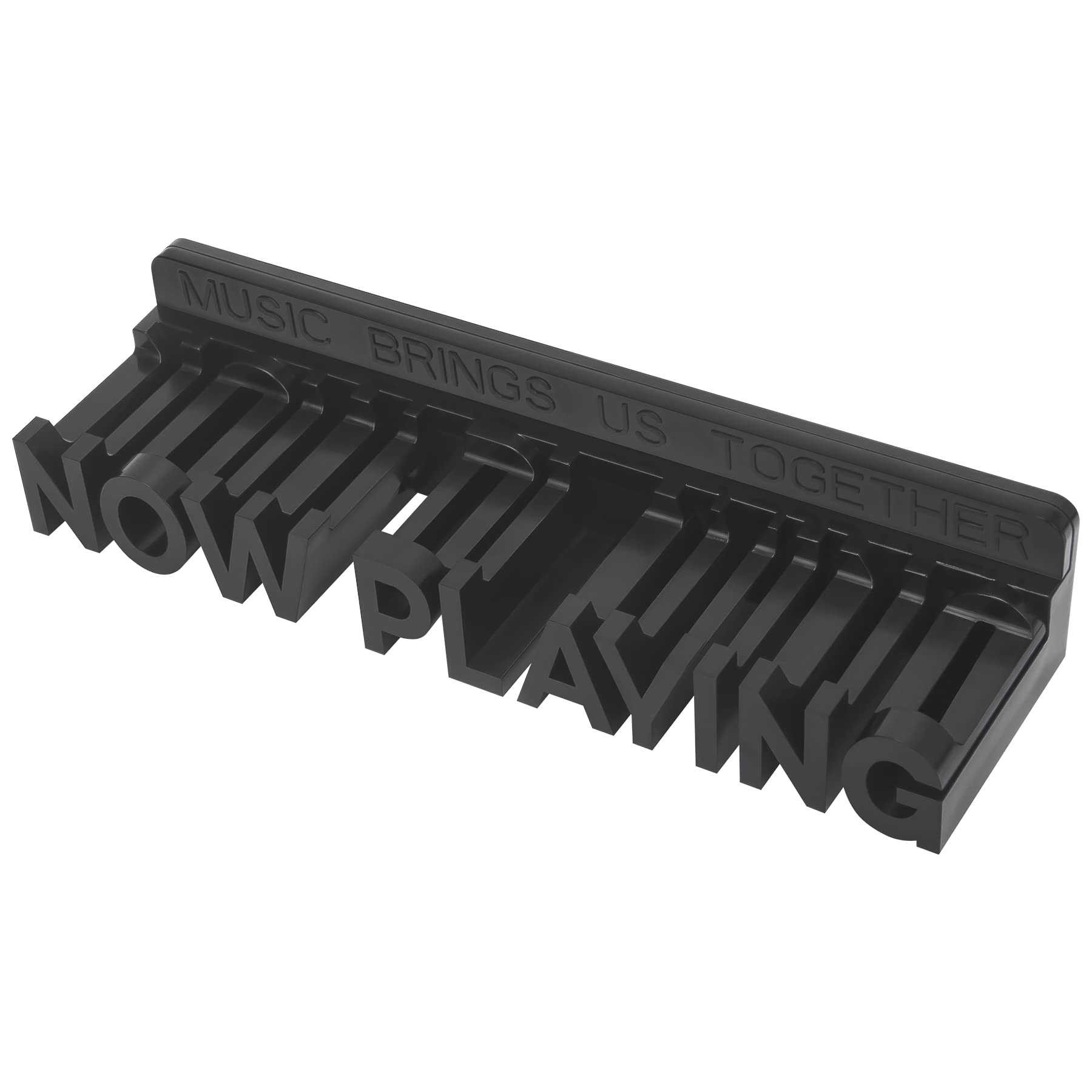 Aivwis Elegant Now Playing Vinyl Record Stand Wall Mount, Now Spinning Vinyl Record Shelf, For Wall Decor Of Home Or Office (Bla