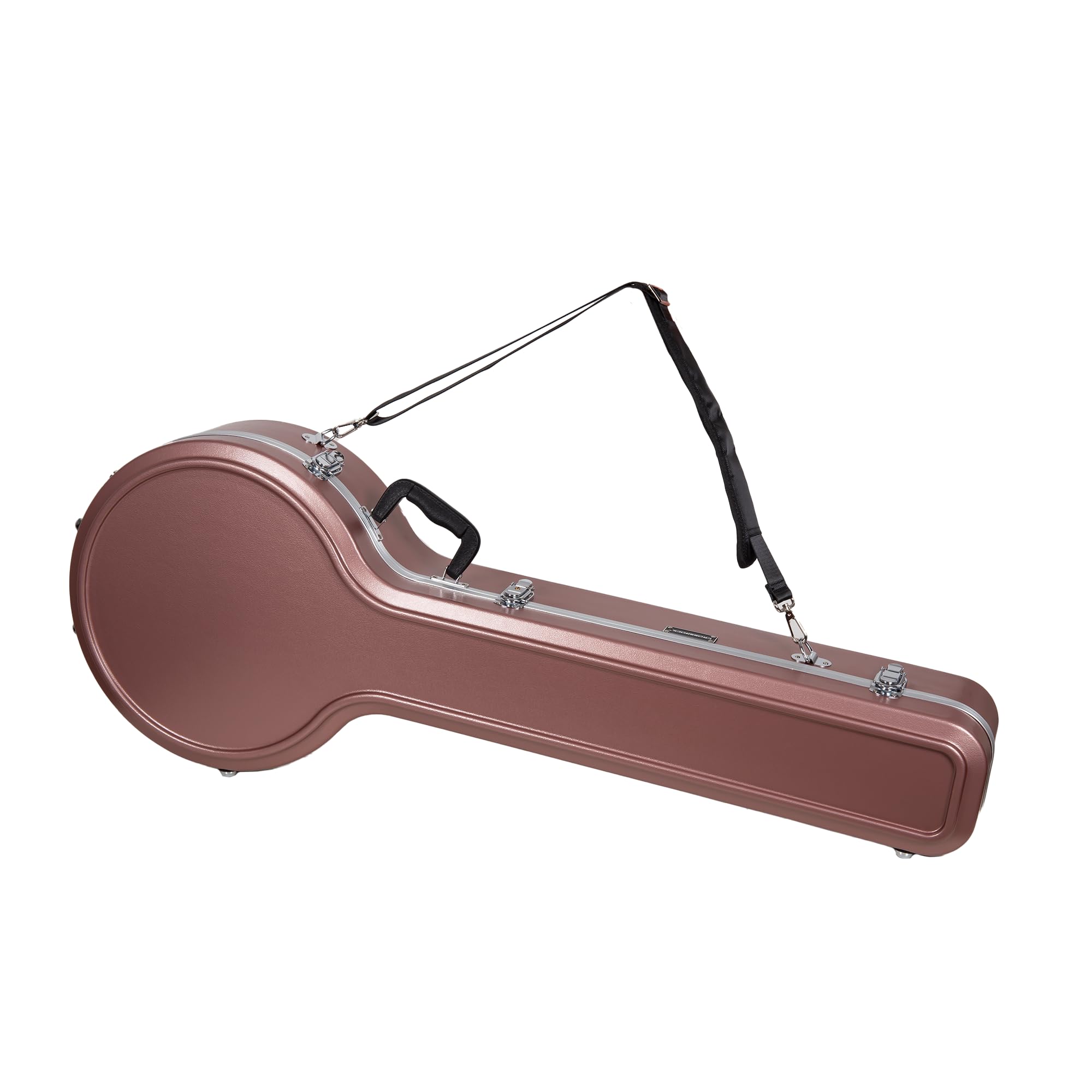 Crossrock 5-String Resonator & Gibson Tenor Banjo Case | Abs Molded Hardshell With Security Lock, Metal Feet, And Detachable Str