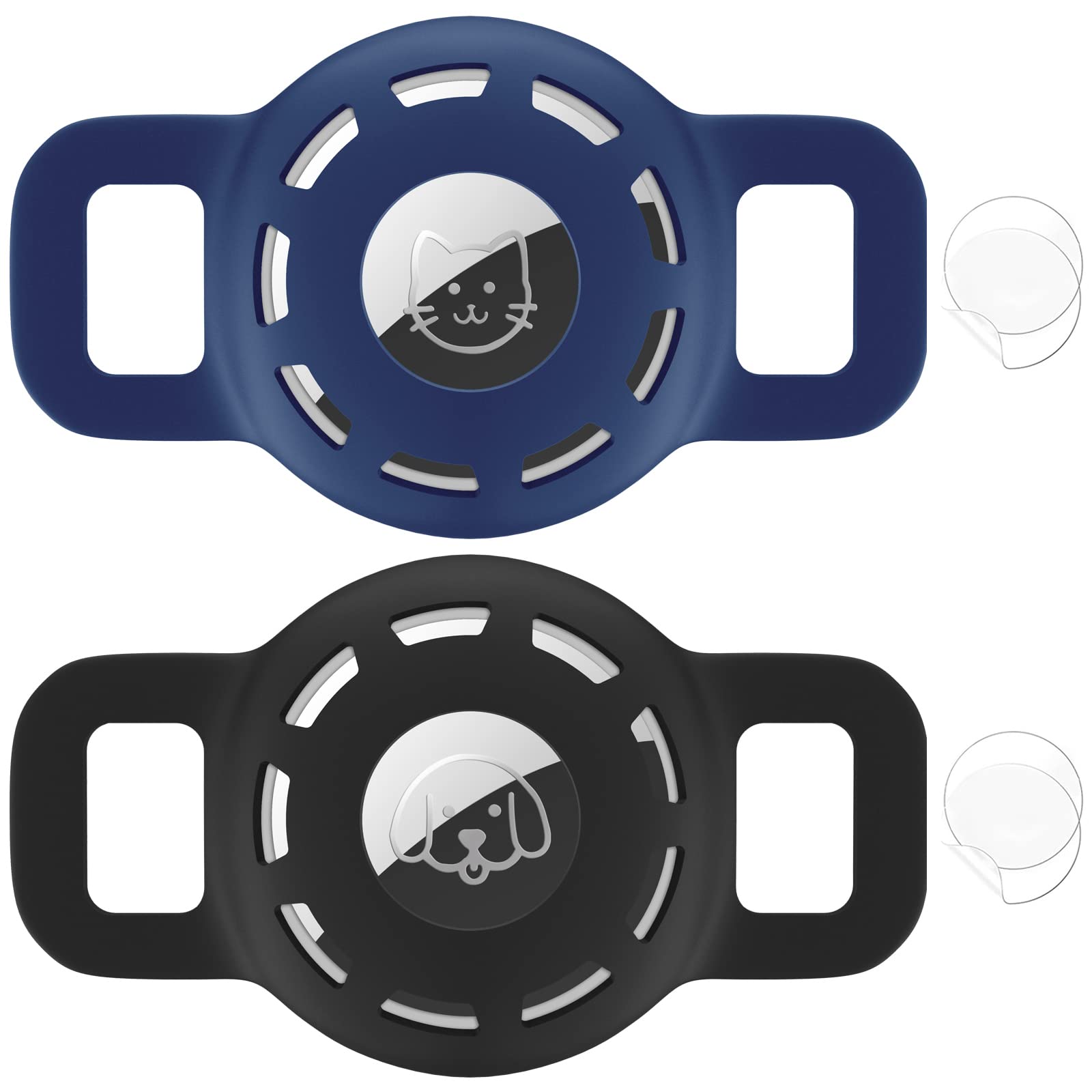 Airtag Cat Collar Holder For Apple Air Tag Cat Collar Holder Within 1/2 Inch, Airtag Dog Collar Holder Small, 2 Pack Airtag Pet