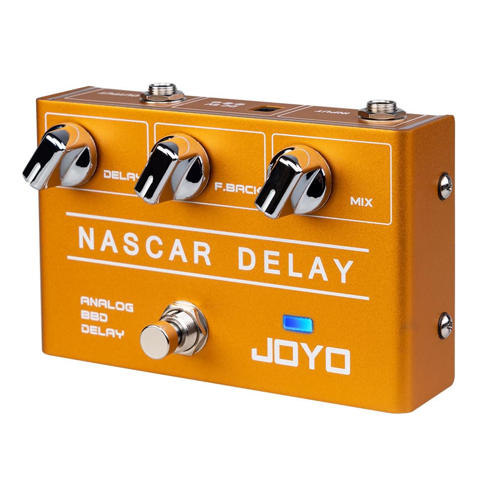 Joyo Analog Delay Effect Pedal R Series Vintage Warm Natural Sound For Sentimental Electric Guitar Solo (Nasscar R 10)