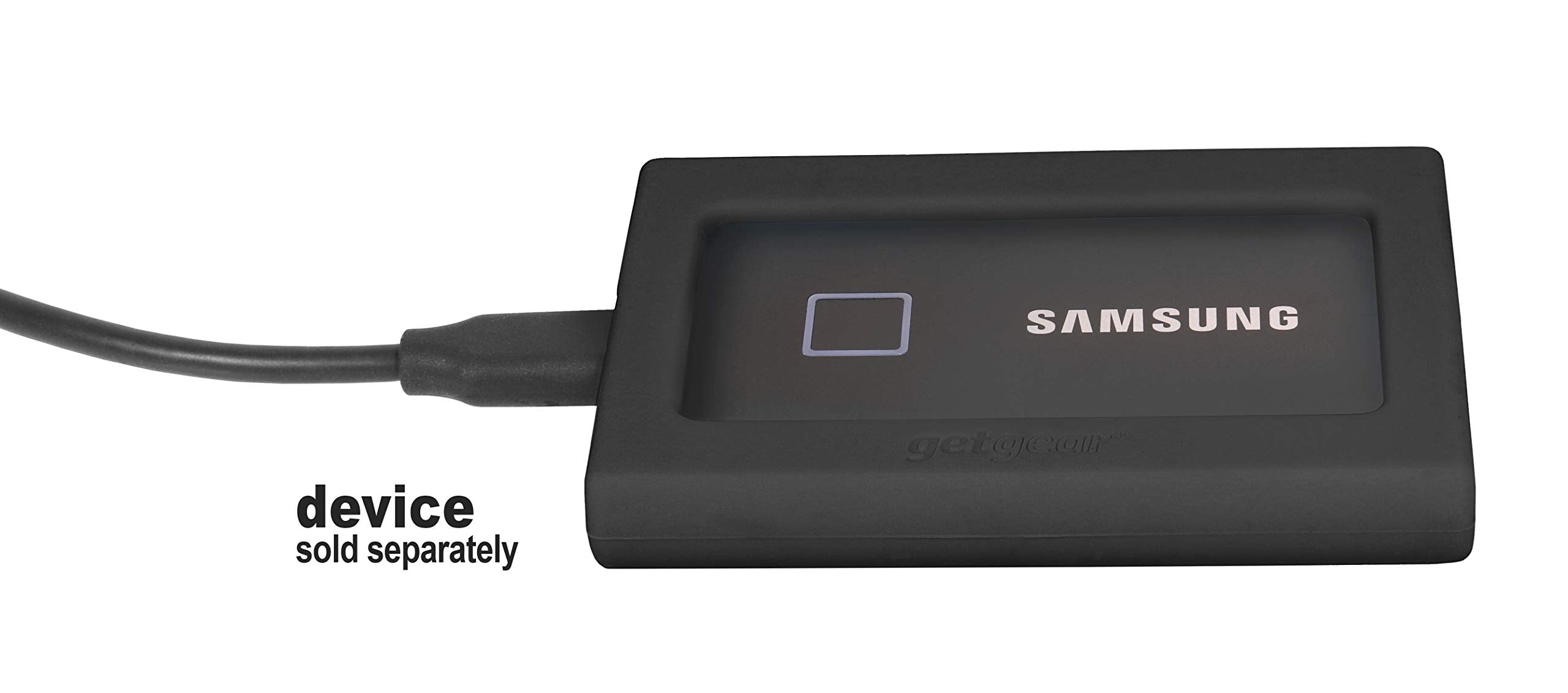 Getgear Silicone Bumper For Samsung T7, T7 Touch Portable Ssd   1Tb, 2Tb, 500Gb, Usb 3.2, Strong Shock Absorbing, Slip Resistant