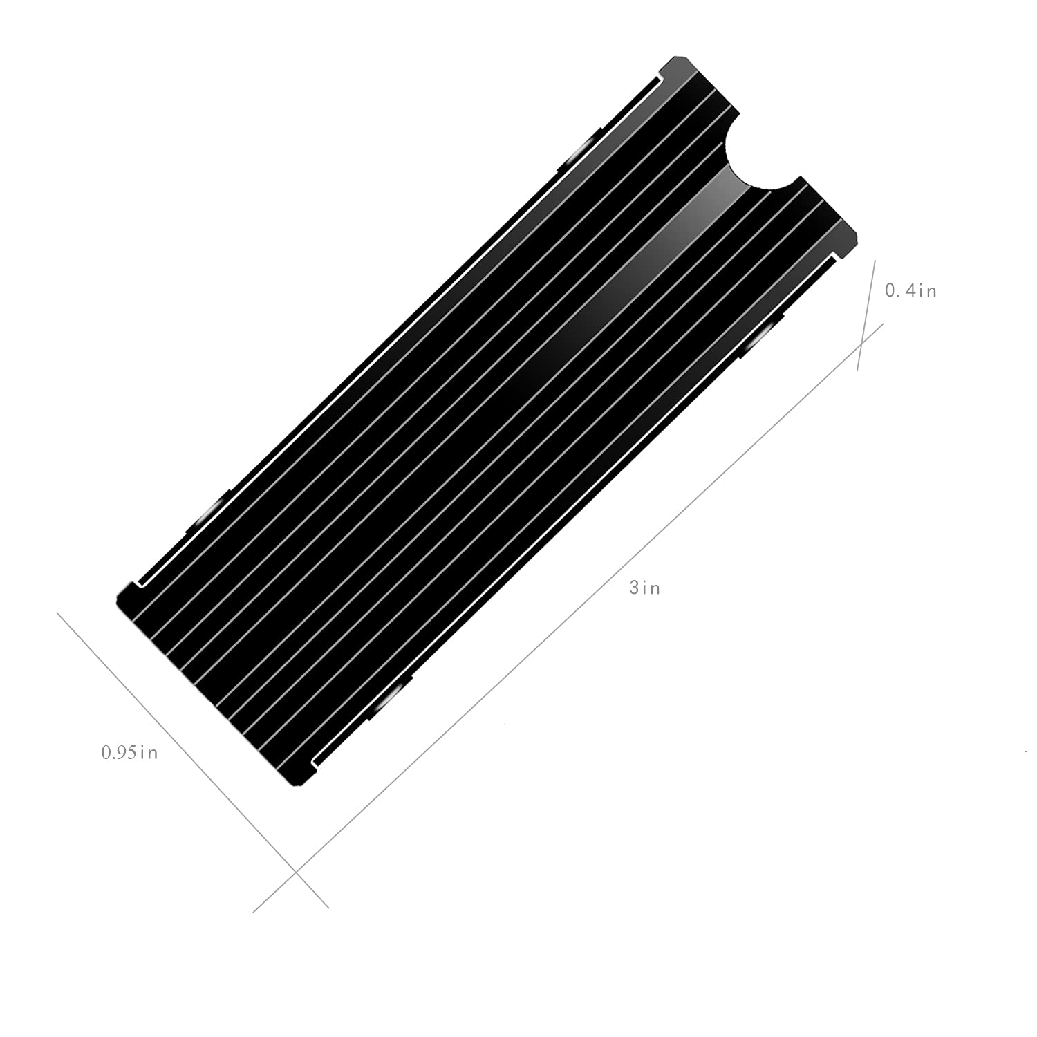 M.2 Heatsink Cooler 2280 Ssd Double Sided Heat Sink With Thermal Silicone Pad For Ps5/Pc Pcie Nvme M2 Ssd(Black))