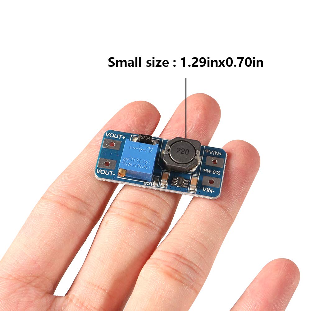 5Pcs Mt3608 Dc Dc Step Up Boost Power Converter 2A Module Adjustable Step Up Voltage Regulator Board 2 24V To 5V 28V Output