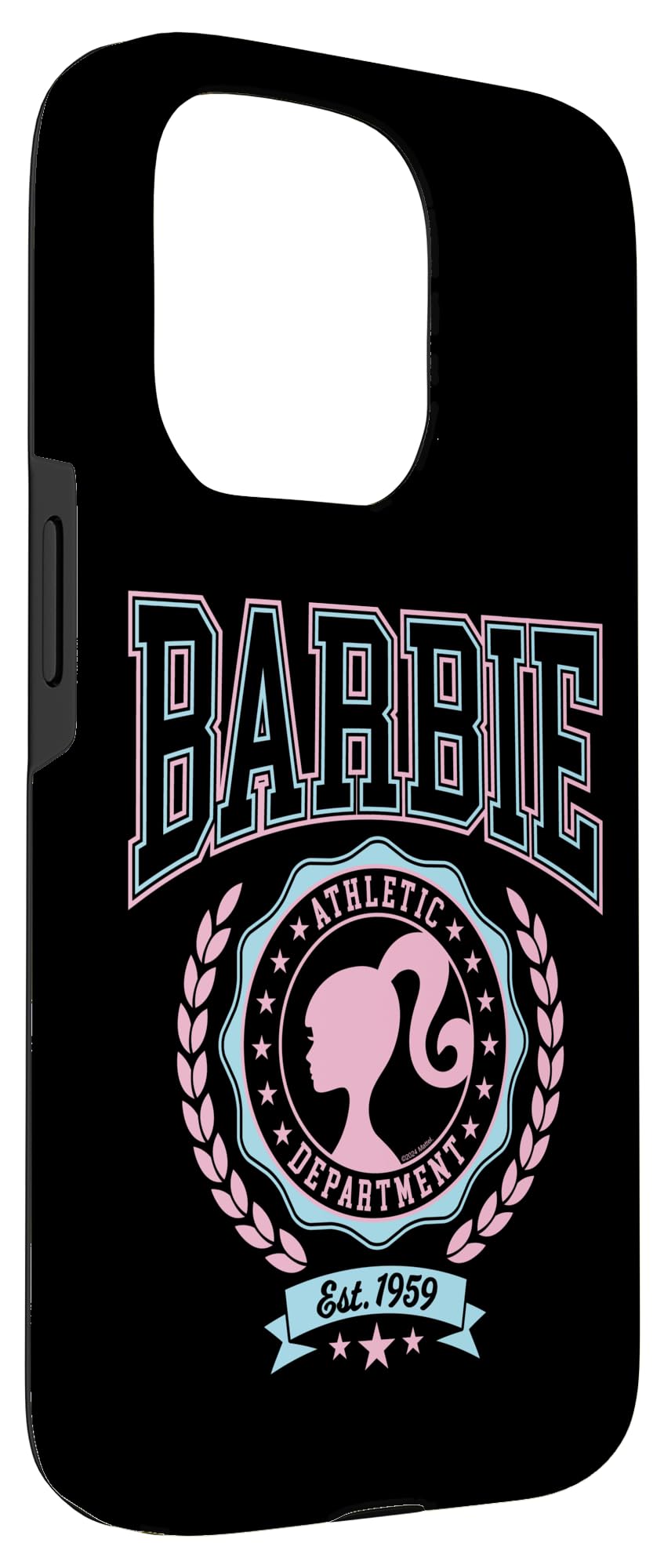 Iphone 15 Pro Barbie   Varsity Athletic Department Silhouette Logo Case