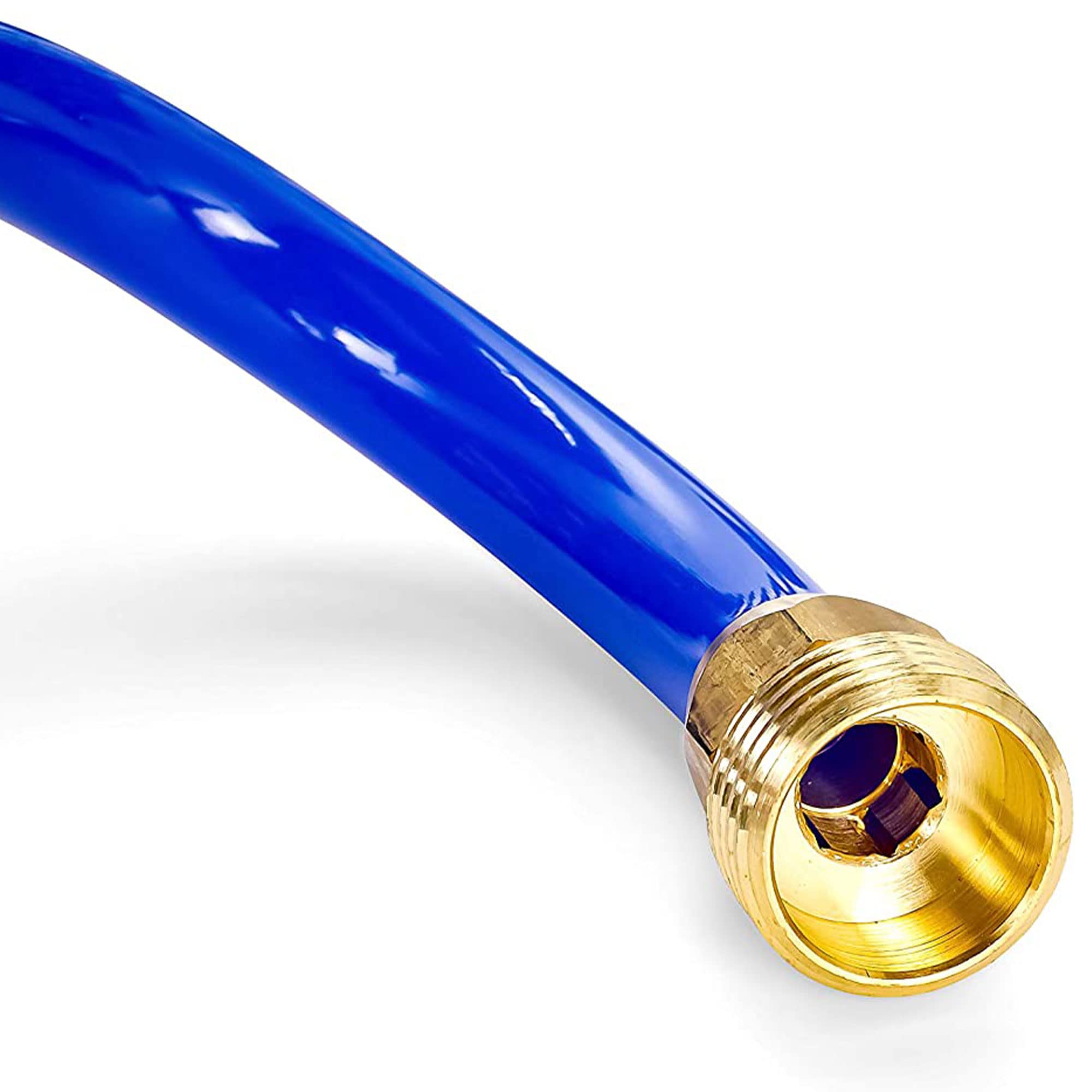 Camco 20 Coiled Water Hose | Rust Resistant With Brass Fittings | Features A 1/2-Inch Id (41983), Blue,WBAUVB07JYHJ2DM