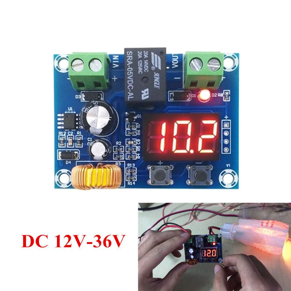 Onyehn Low Voltage Cutoff Module, 12V 36V Dc Voltage Protection Module Digital Low Voltage Protector Disconnect Switch Over Disc