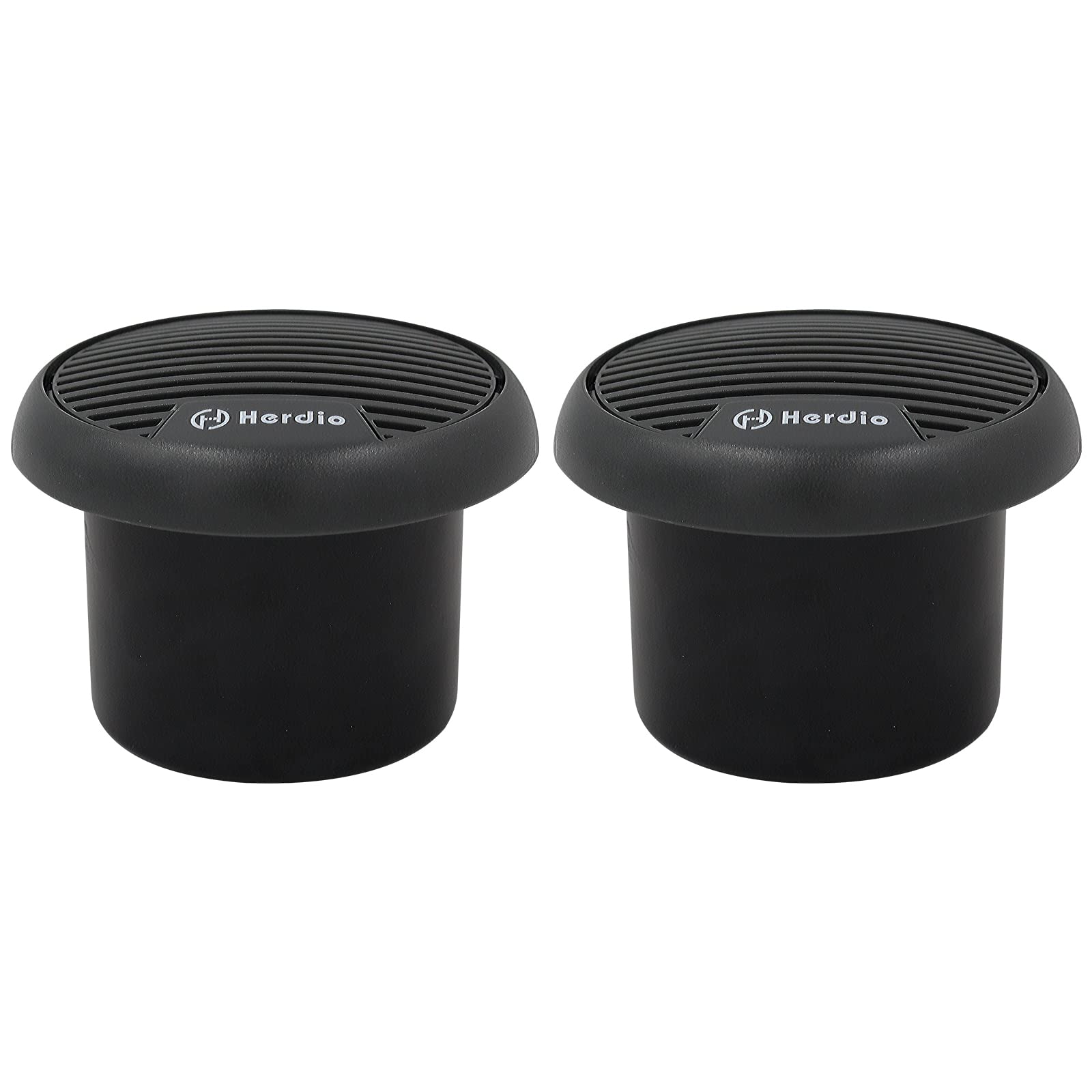 Herdio 3'' Inch Marine Bluetooth Speakers Boat Motorcycle Hot Tub Stereo With Max Power 140 Watt (Black)