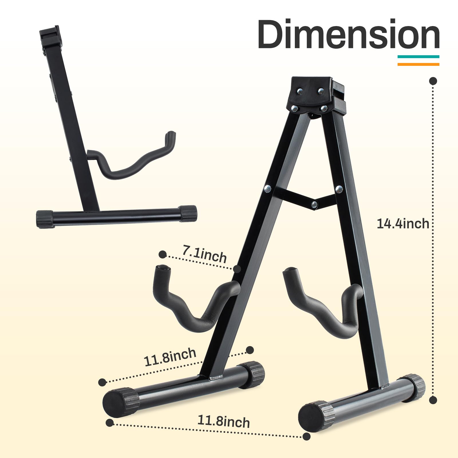 Mosen Guitar Stand, 2 Pack Foldable A Frame Guitar Stand With Non Slip Rubber And Foam Arms For Acoustic Classical And Electric