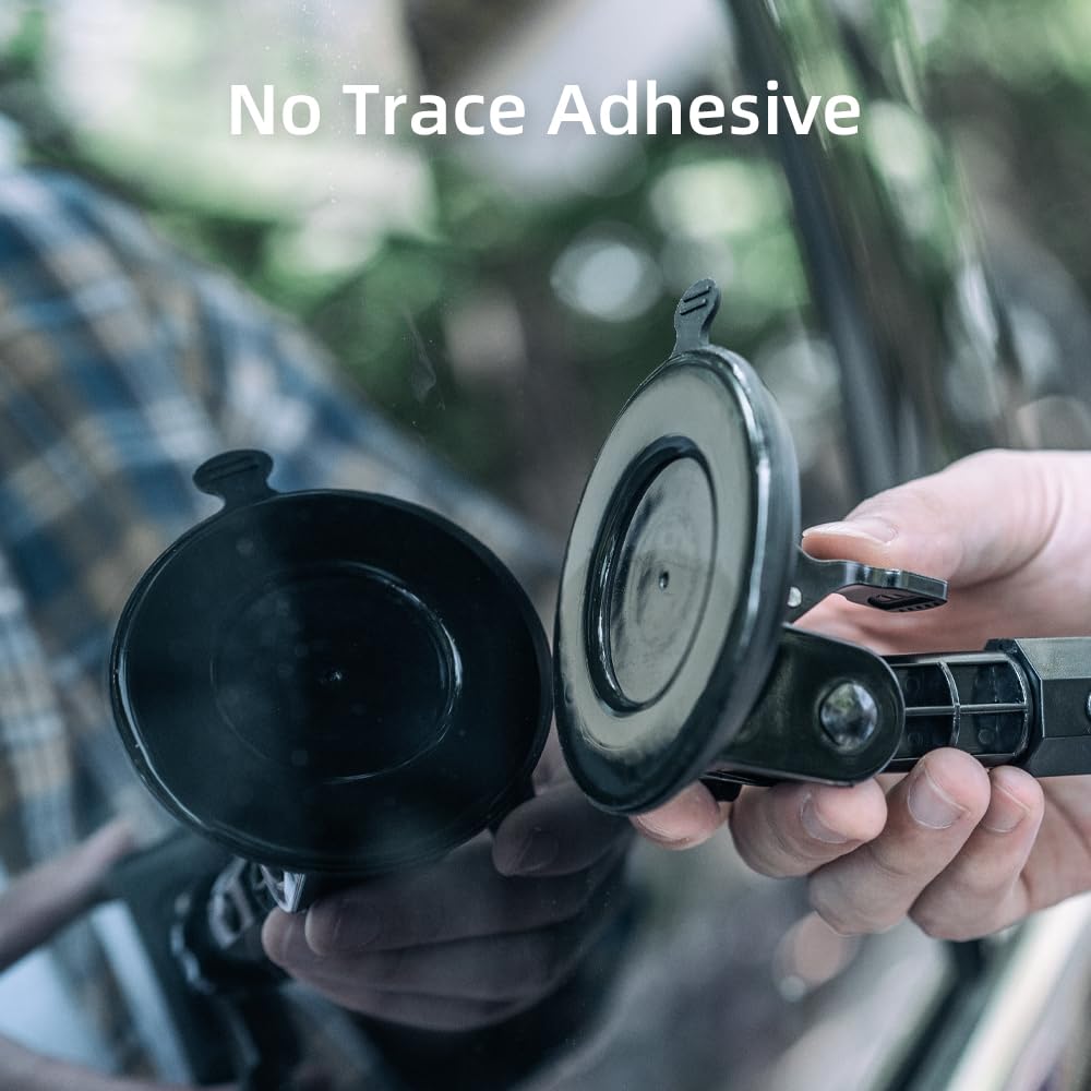 Surewo Suction Cup Car Mount For Gopro,Windshield Window Dashboard Holder With Phone Clip Compatible With Gopro Hero 13/12/11/10