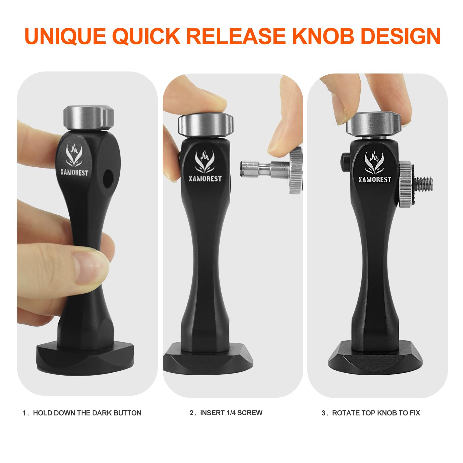 Binocular Tripod Adapter Quick Release With 1/4 20 Inch Threading,T6061 Aluminum Alloy Body,Compatible With Arca Ball Head And 1