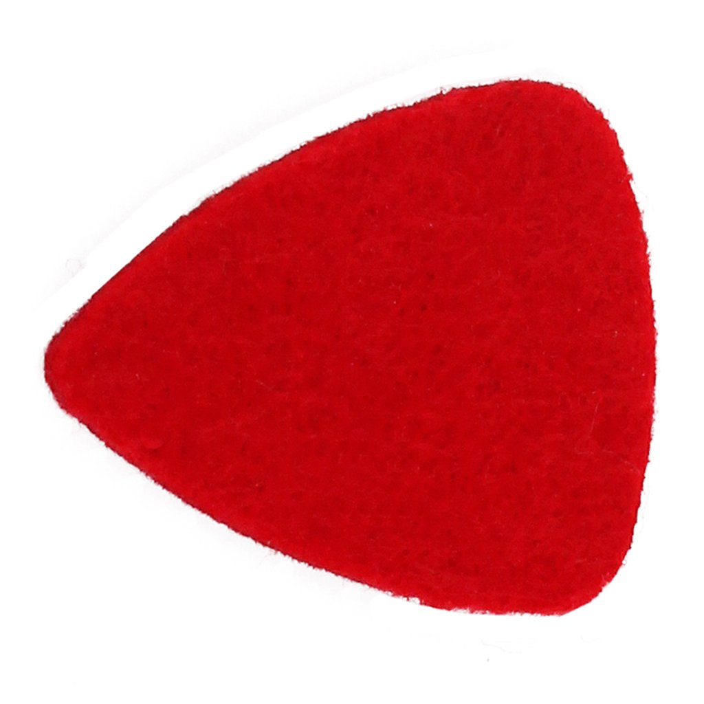 Zoomella 10Pcs Flexible Wool Felt Guitar Pick Plectrums Red For 4 Strings Ukulele Uke|Picks|Musical Instruments & Gear