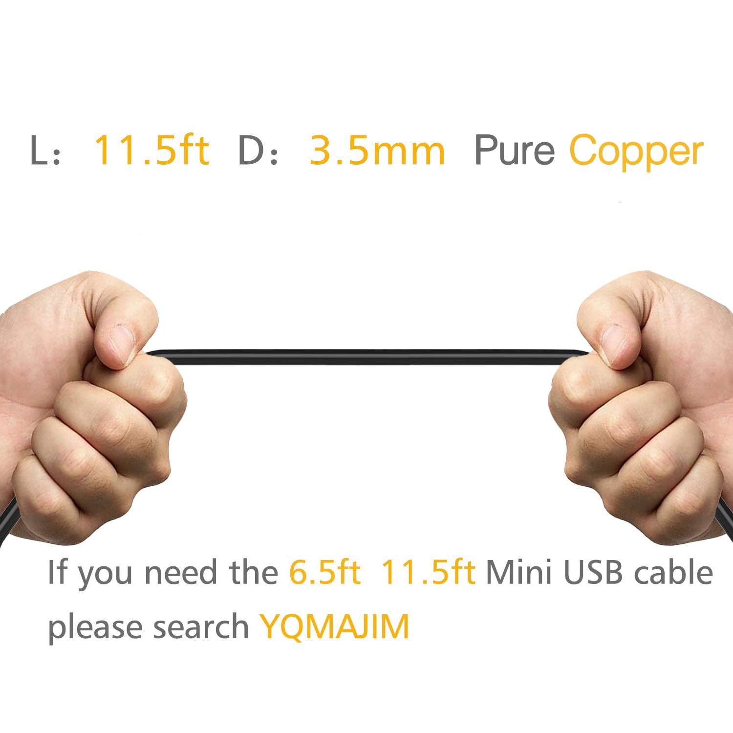 Yqmajim Gps Charger Cable,Dash Cam Power Cord,(16.5Ft) Pure Copper Thicker 90 Degree Mini Usb Charging Cable For Garmin Nuvi Gps