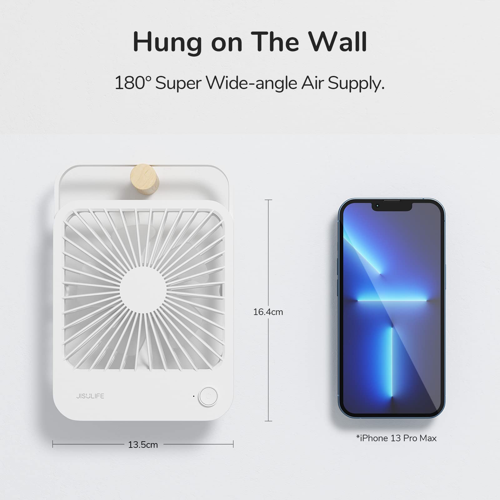 Jisulife Small Desk Fan Battery Operated Small Fan,180 Foldable Portable Fan, 4 Speeds Adjustable Ultra Quiet For Home Office Tr