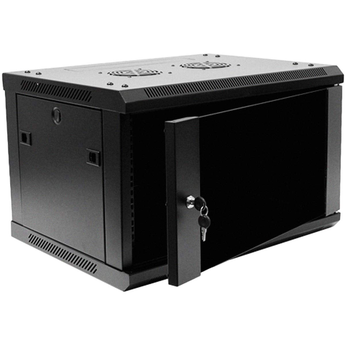 Navepoint 6U Server Rack Enclosure   17.7    Deep, 6U Wall Mount Network Cabinet With Locking Glass Door For 19    It Equipment,
