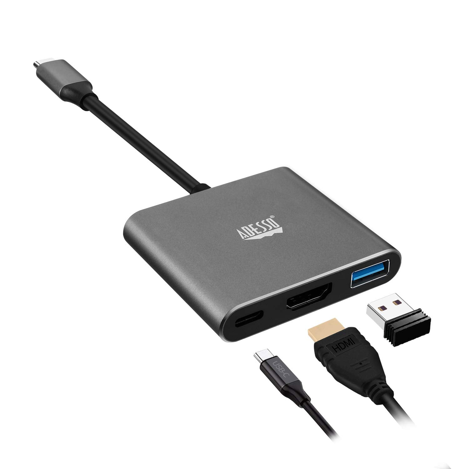 Adesso 3 In 1 Usb C Multiport Docking Station