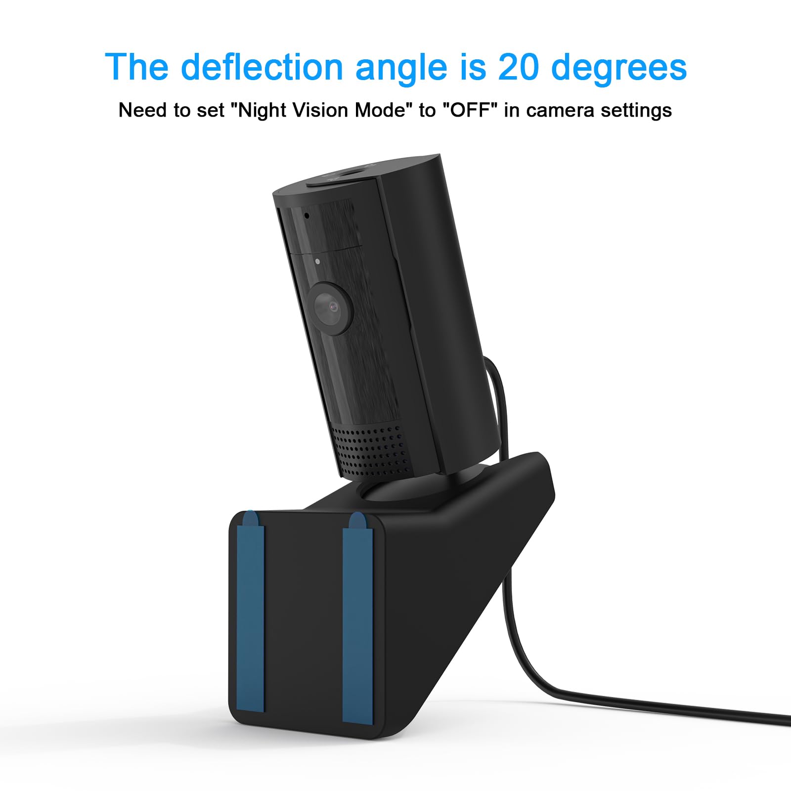 Koroao Adhesive Window Mount For Indoor Cam(1St Gen/2Nd Gen), Easy To Install, No Tools Needed, Indoor Cam Camera 20 Degrees Tilt Strong Adhesive Wall Mounting Bracket (Black)