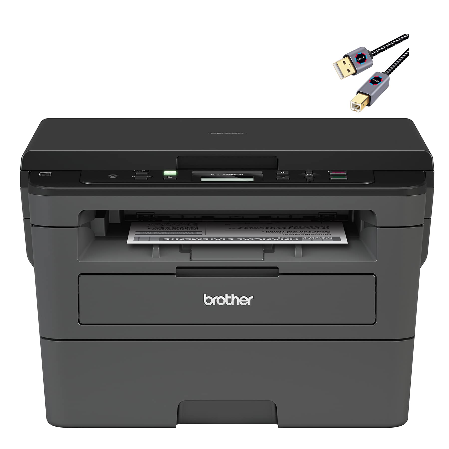 Brother L-2390DW Series Compact Monochrome Laser All-in-One Laser Printer, Wireless, Mobile Printing, Auto 2-Sided Printing, Up 
