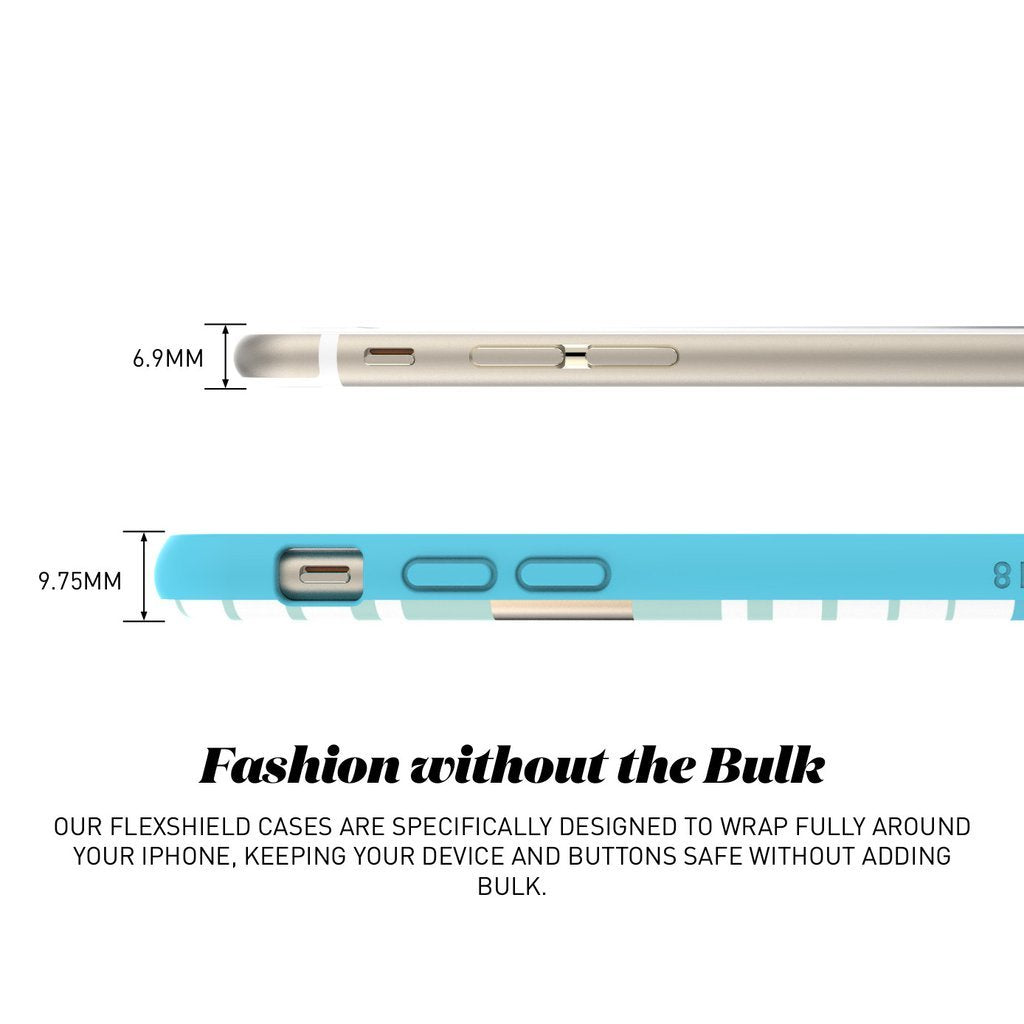 Agent18 Iphone 6 Plus Case, Flexshield Blue Preppy