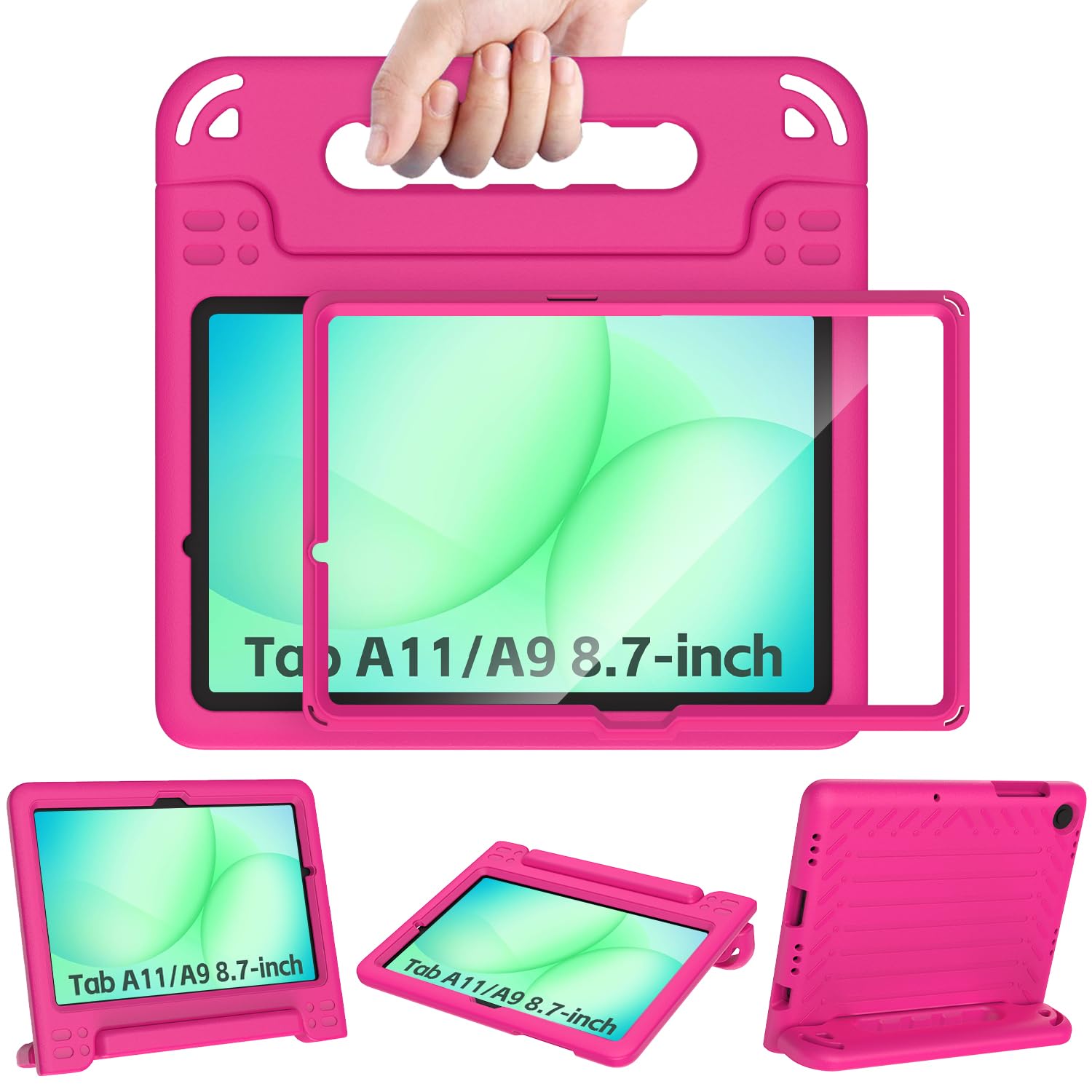 AVAWO Kids Case for New Samsung Galaxy Tab A11 8.7 Inch 2026 /Tab A9 2023 8.7    with Built-in Screen Protector&Handle Stand - S