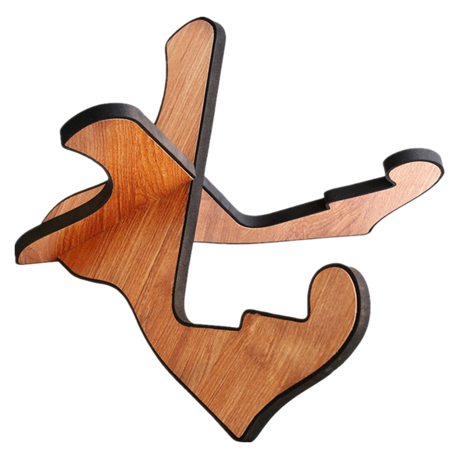 Miwayer Guitar Stand Wood Thickened Universal, With 0.12 Inch Soft Leather Ddge, Safe Non Slip Portable Stringed Wooden Guitar R
