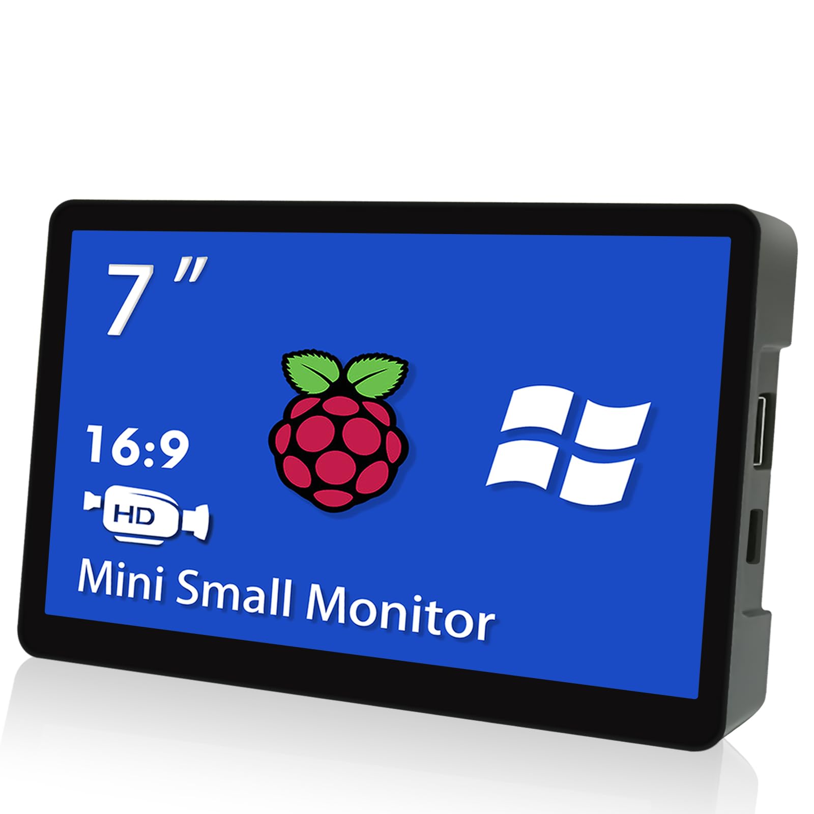 HMTECH Raspberry Pi Monitor 7 Inch HDMI Monitor 800x480 LCD Screen Display with Case Second/Extend Screen for Raspberry Pi 400/4