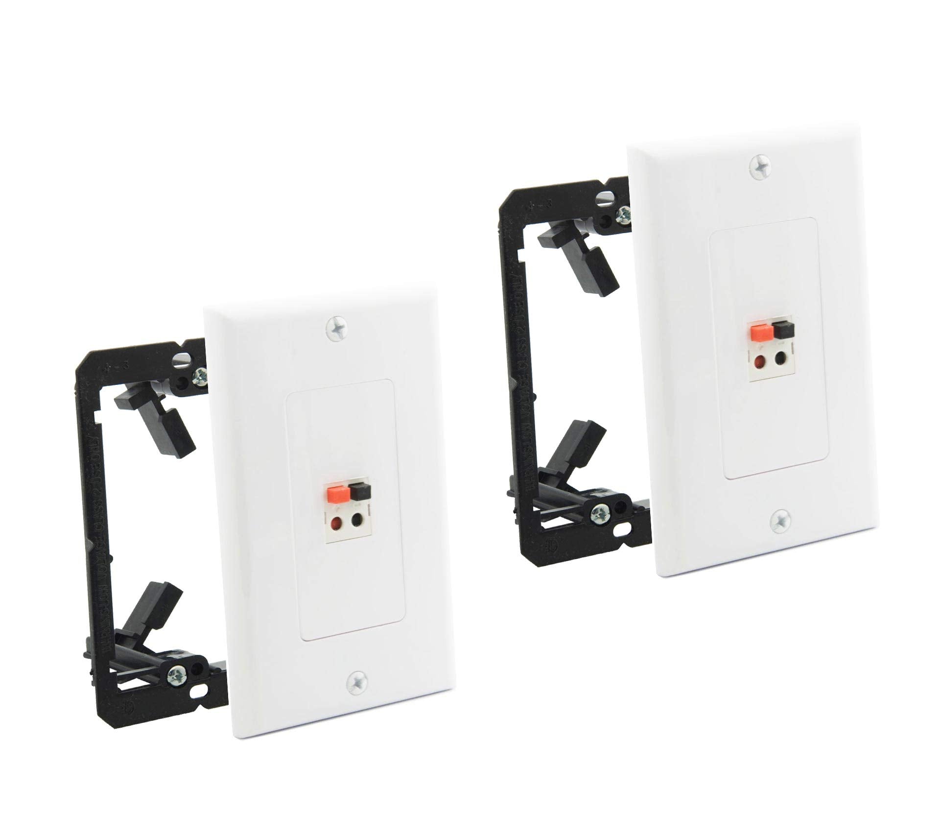 Diytech Premium 1 Speaker Wall Plate, Speaker Plug, Supports 1 Speaker Configurations, Speaker Port For Wall Speaker Wire, Speak