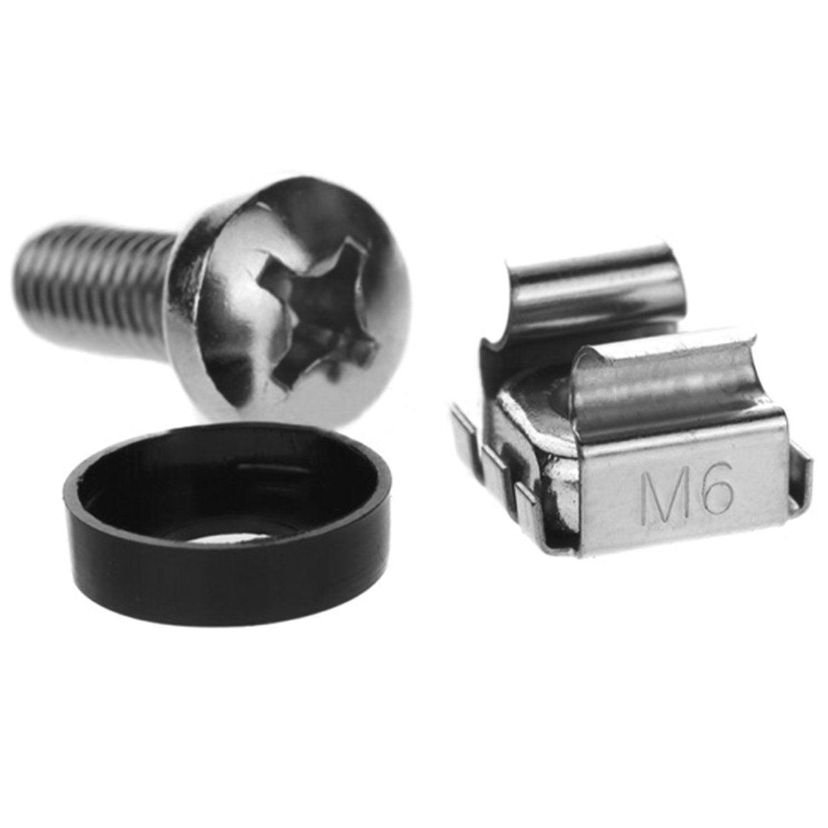 Lancher 60 Pack M6 X 16Mm Screws And Cage Nuts For 1U 2U 6U 12U Server Shelf Cabinets Rack Mount Screw Cage Nut