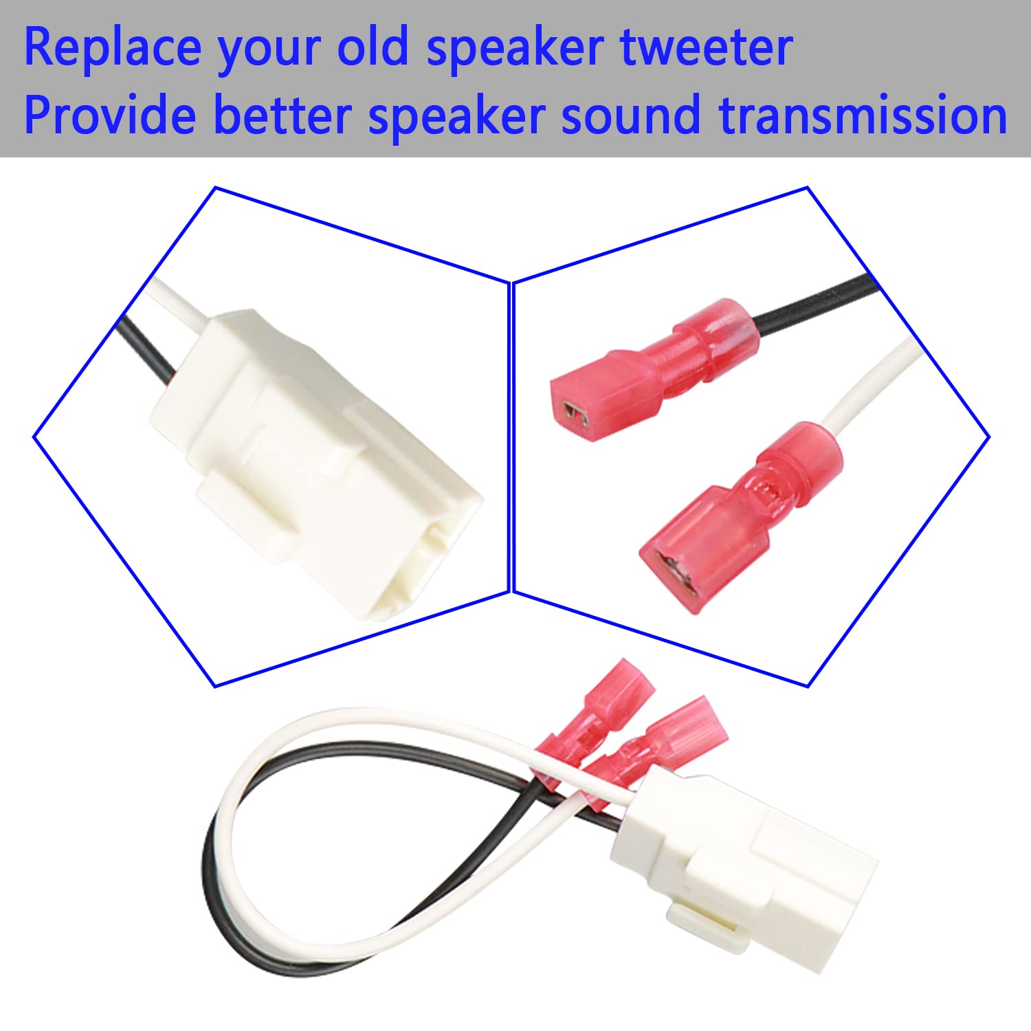 Car Speaker Adapter Wire Harness Front Rear Door 72 6514 Compatible For Dodge Chrysler Town & Country Dakota Ram Wrangler Speake