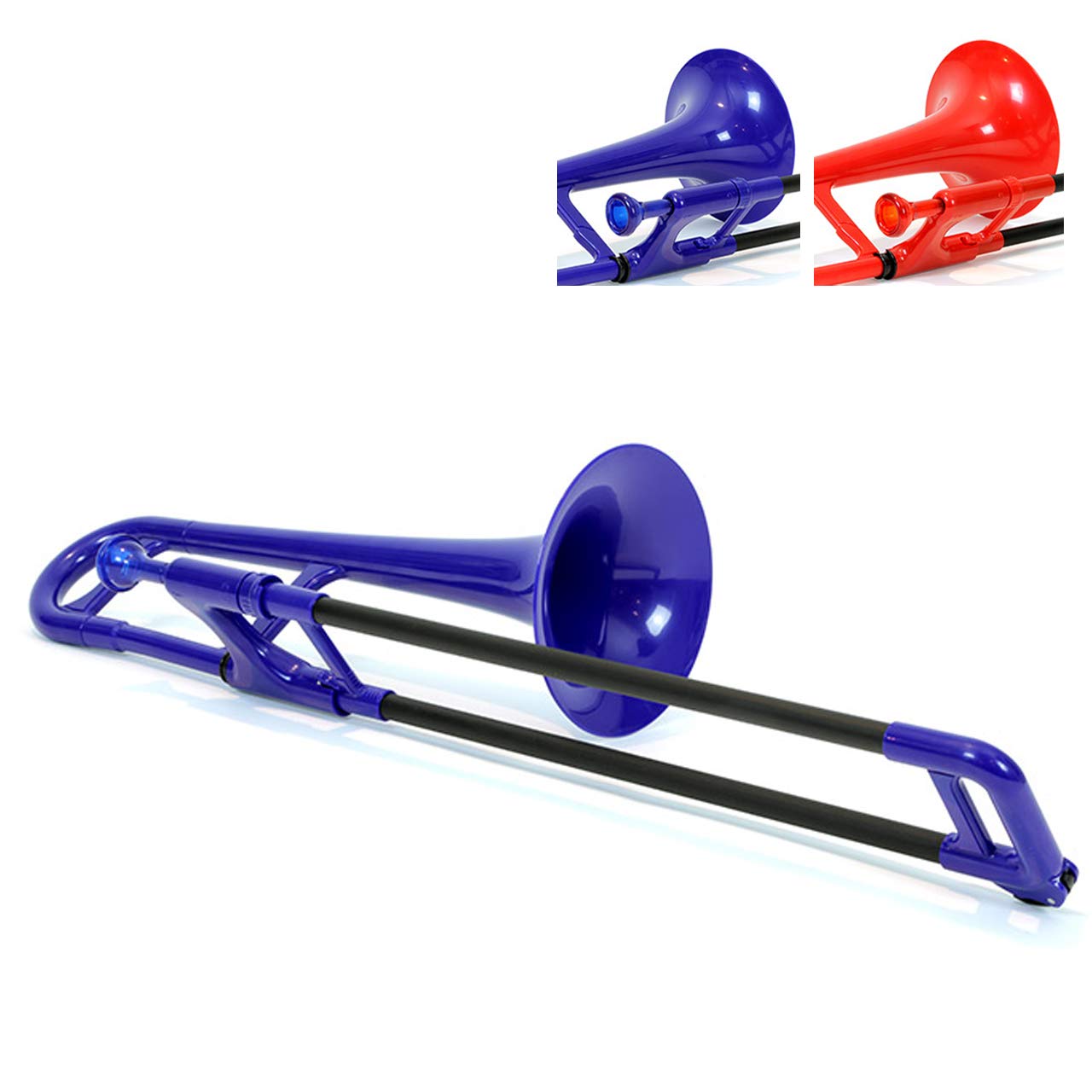 Pbone Pinstrument Plastic Kids Mini Trombone   Mouthpiece And Carrying Bag  Eb Authentic Sound For Student & Beginner  Durable A
