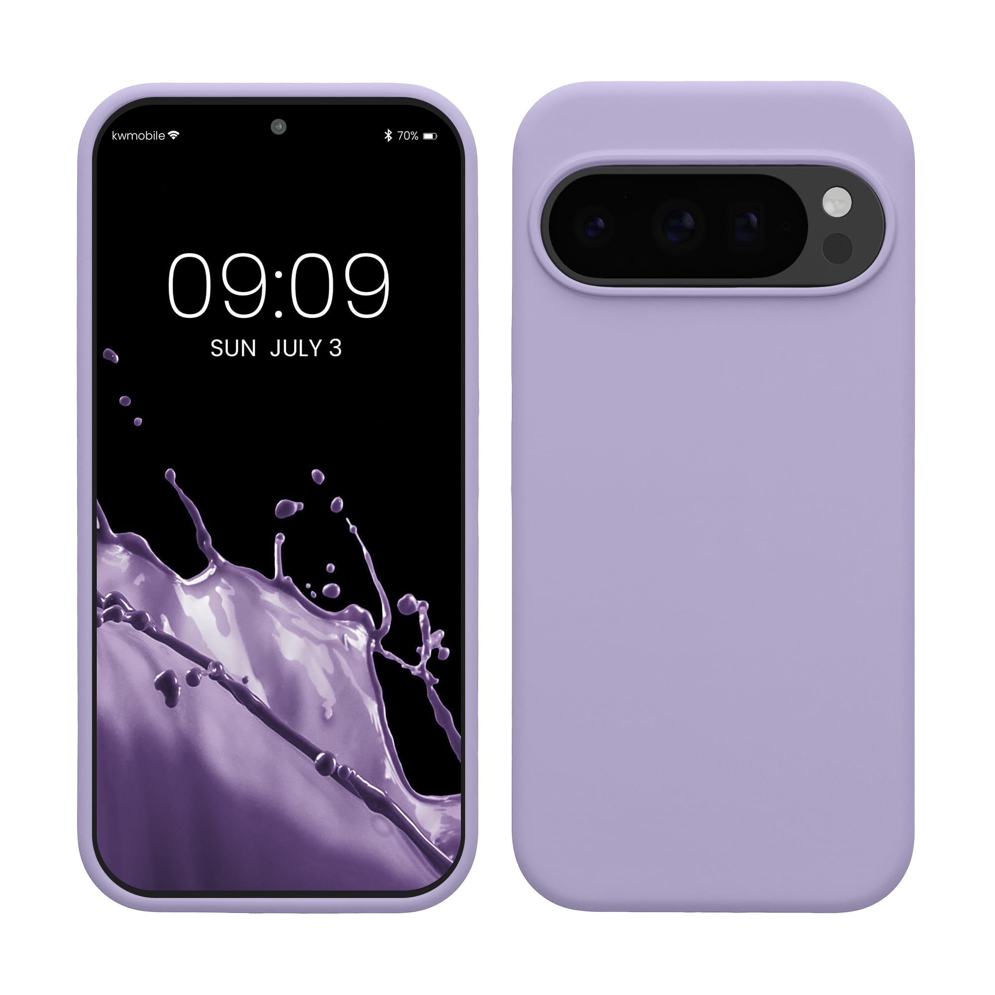 kwmobile Case Compatible with Google Pixel 10 / Pixel 10 Pro Case - TPU Silicone Phone Cover with Soft Finish - Lavender
