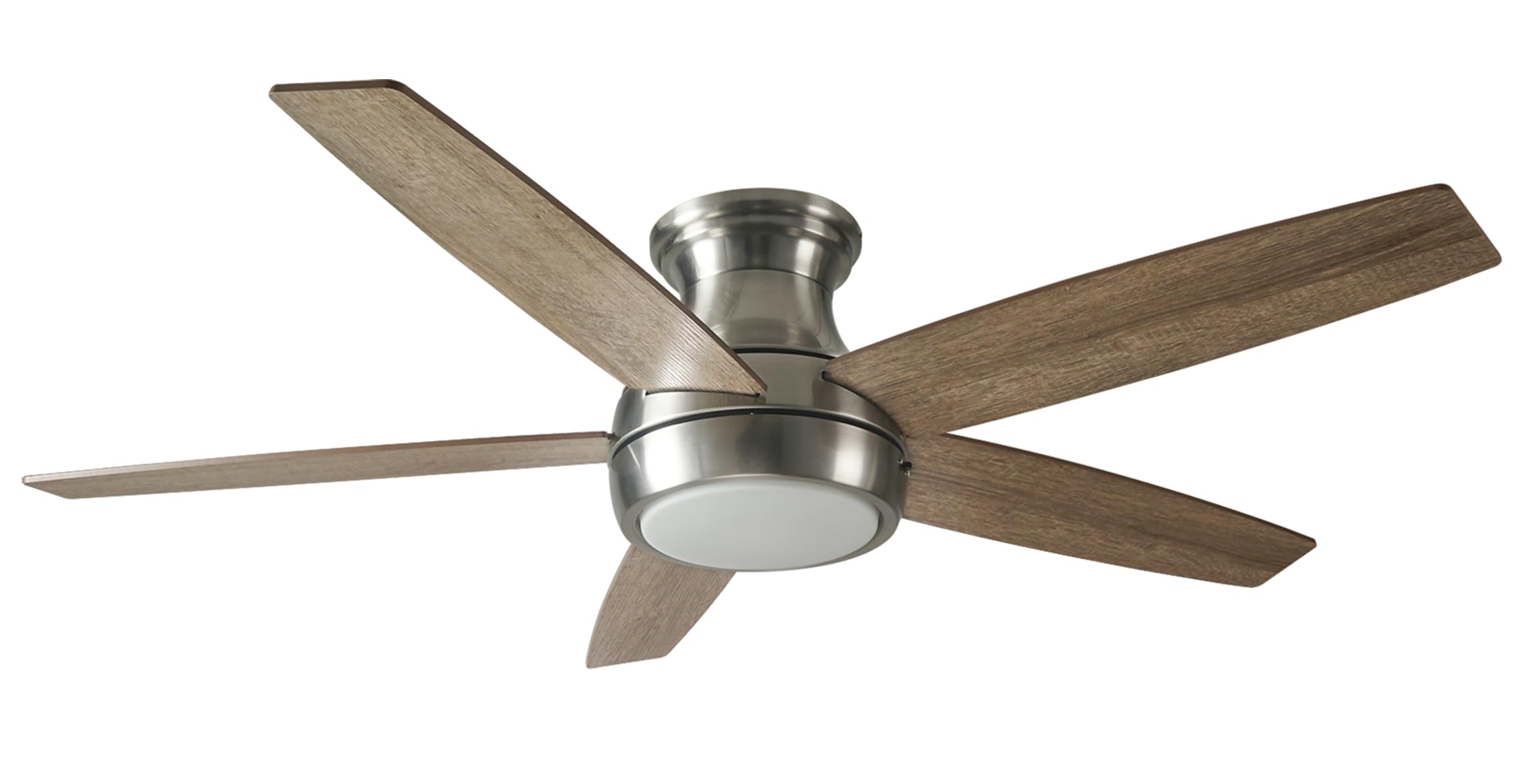 Good Housekeeping 63011R-BN Lanier Falls 52 Ceiling Fan with 5 Reversible Blades, Integrated LED & Remote Control, Brushed Nicke
