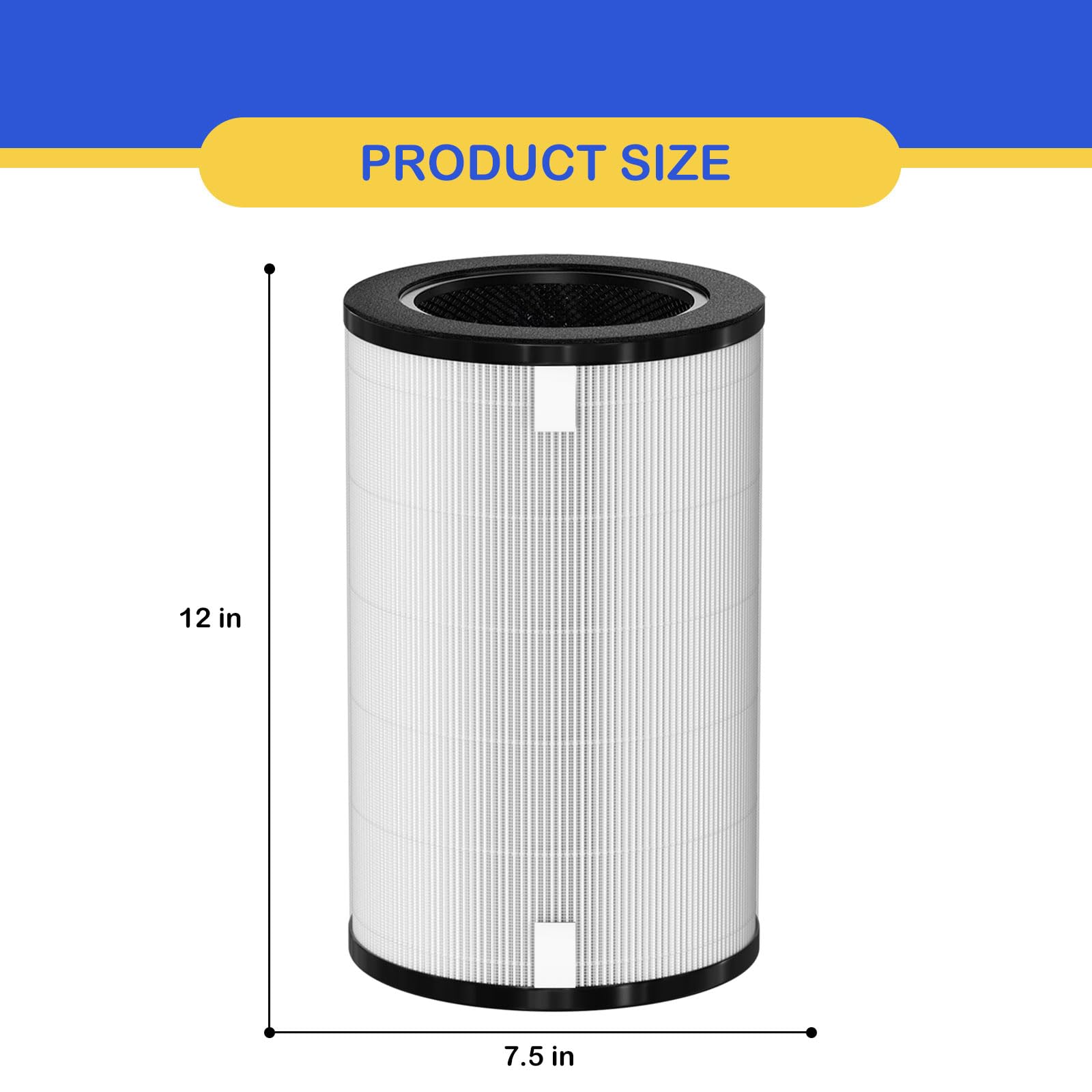 Ap T40Fl True Hepa Replacement Filter Compatible With 1461901 Homedics Total Clean 5 In 1 Air Cleaner Purifier, Ap T40 Ap T45Wt