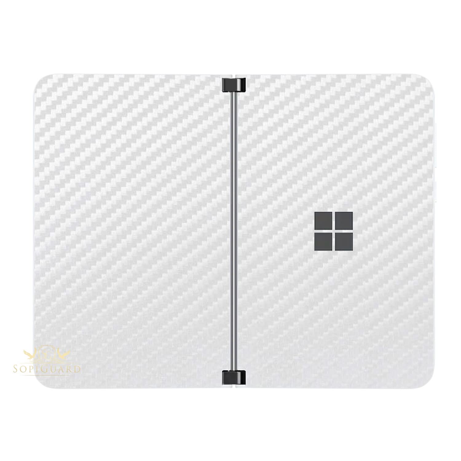 Sopiguard Sticker For Surface Duo Phone Edge To Edge Precision Vinyl Skin Wrap (Carbon White)